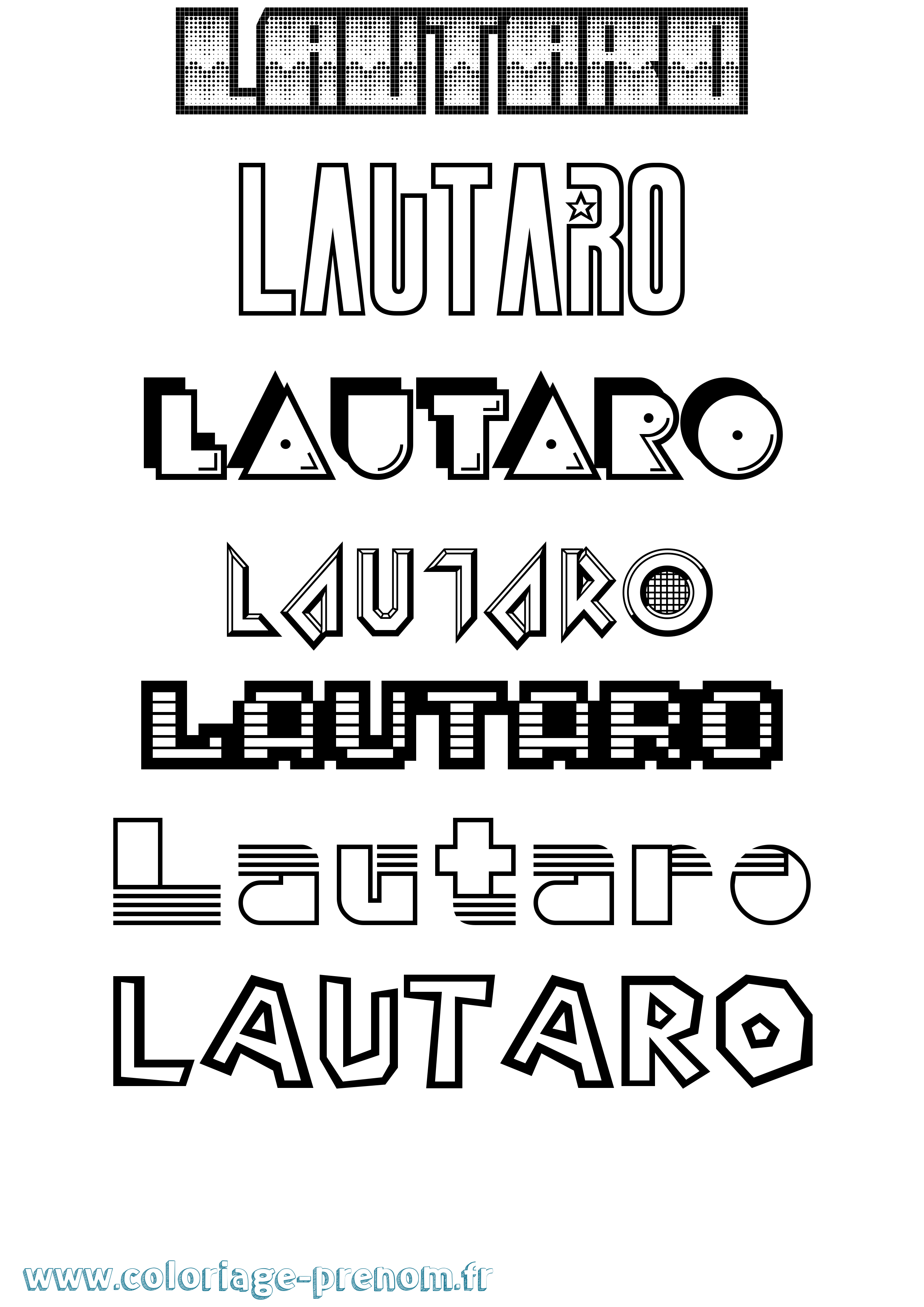 Coloriage Lautaro Jeux Vidéos Coloriage prénom Lautaro Jeux Vidéos