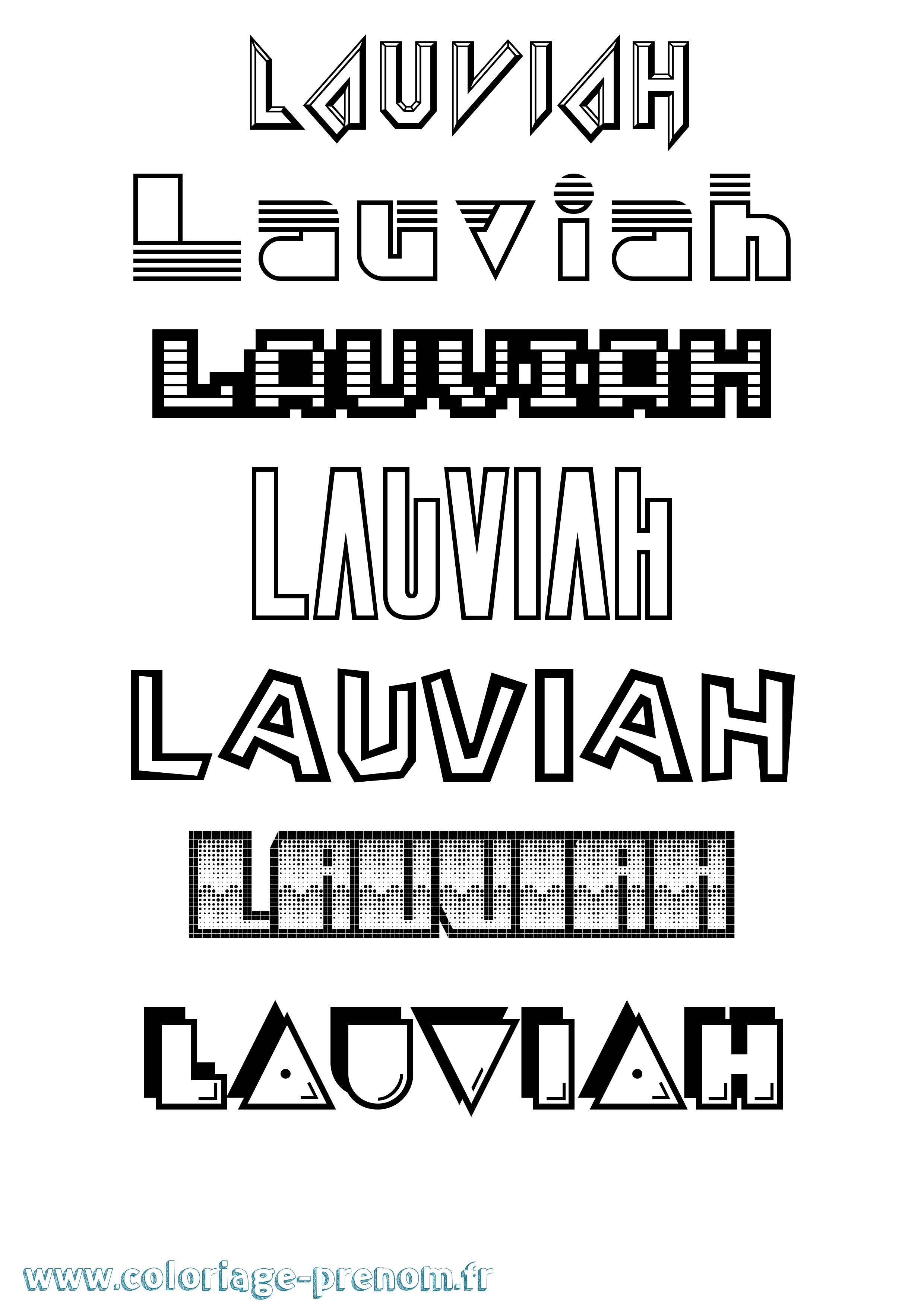 Coloriage Lauviah Jeux Vidéos Coloriage prénom Lauviah Jeux Vidéos