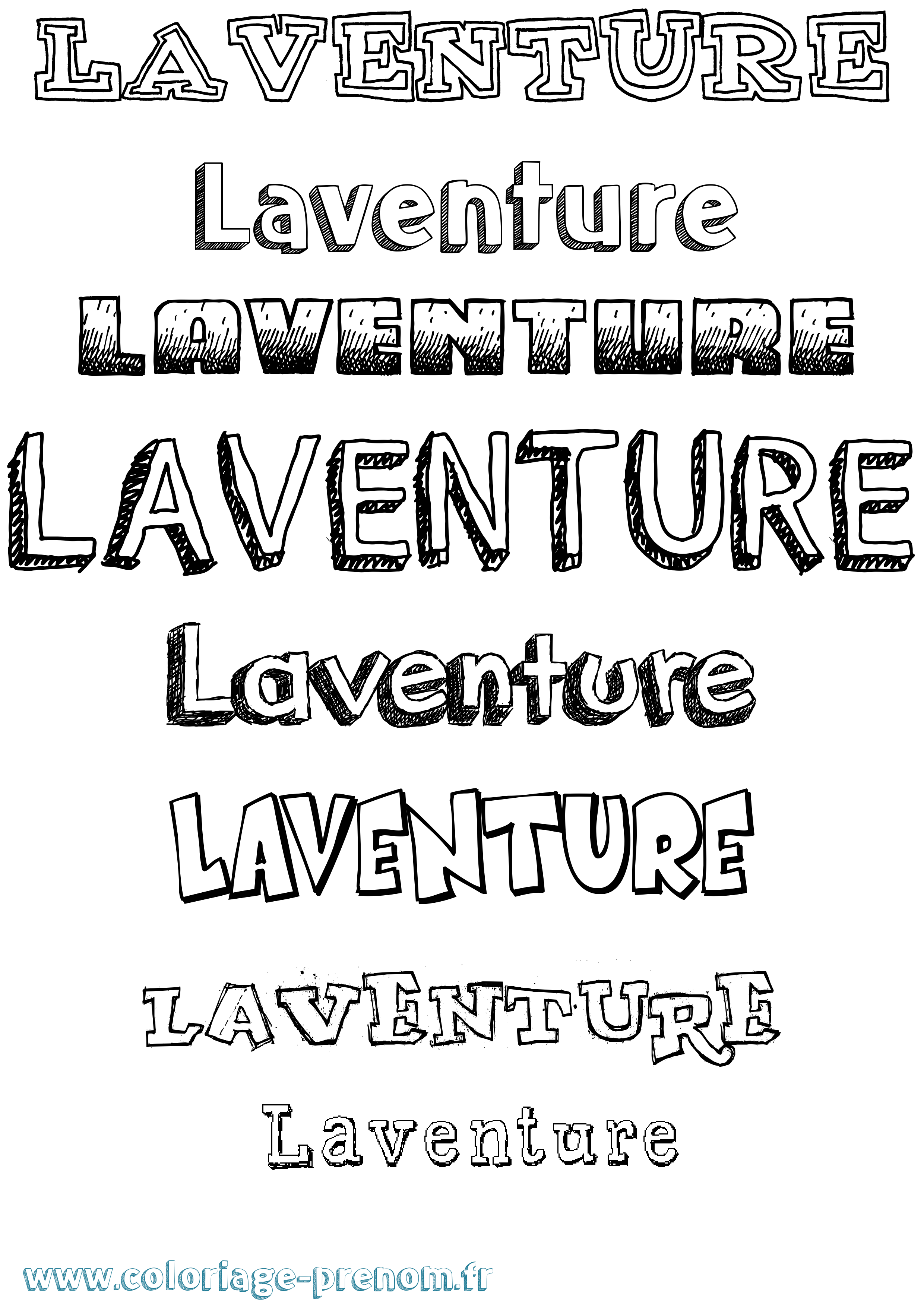 Coloriage Laventure Dessiné Coloriage prénom Laventure Dessiné