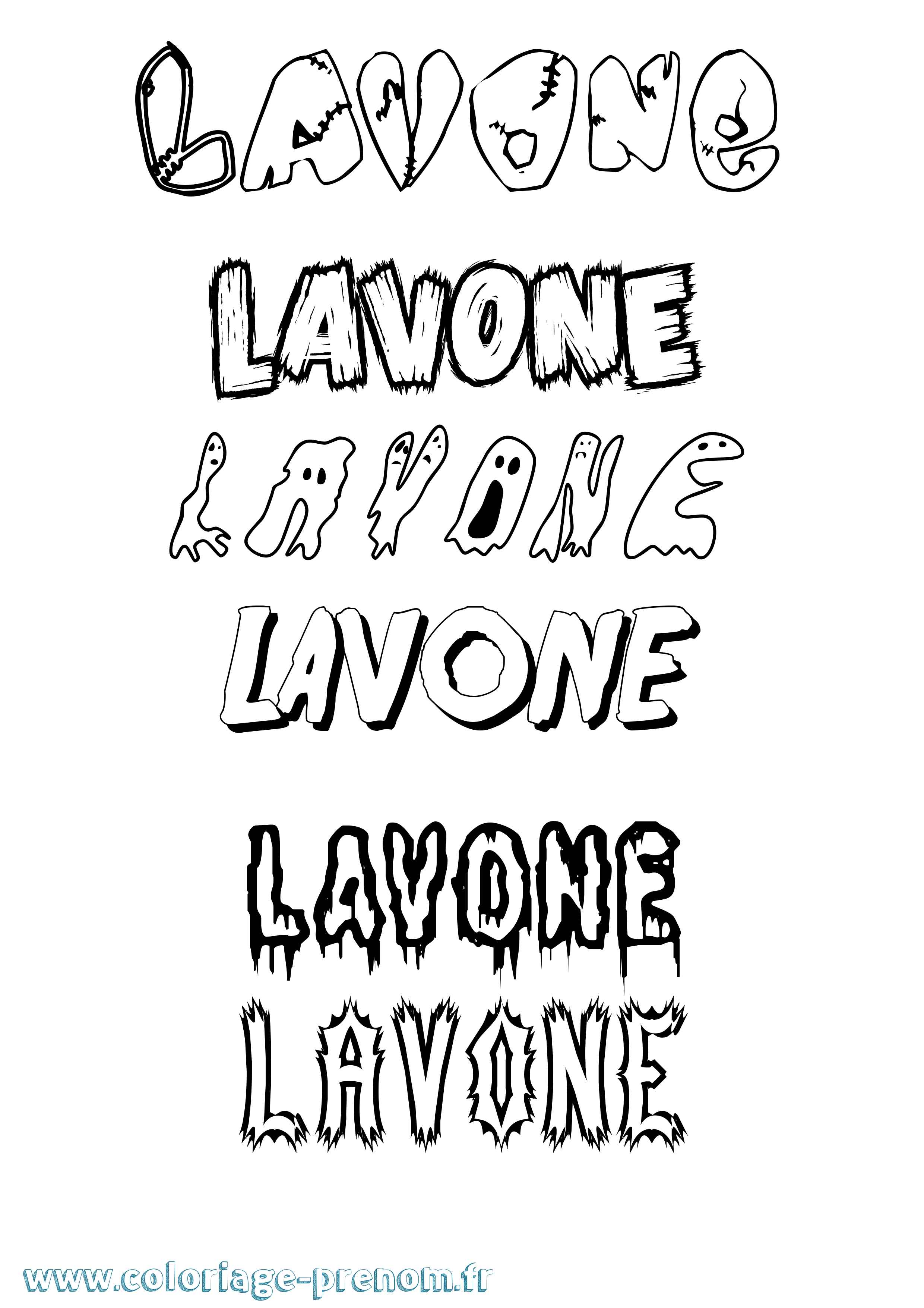 Coloriage Lavone Frisson Coloriage prénom Lavone Frisson