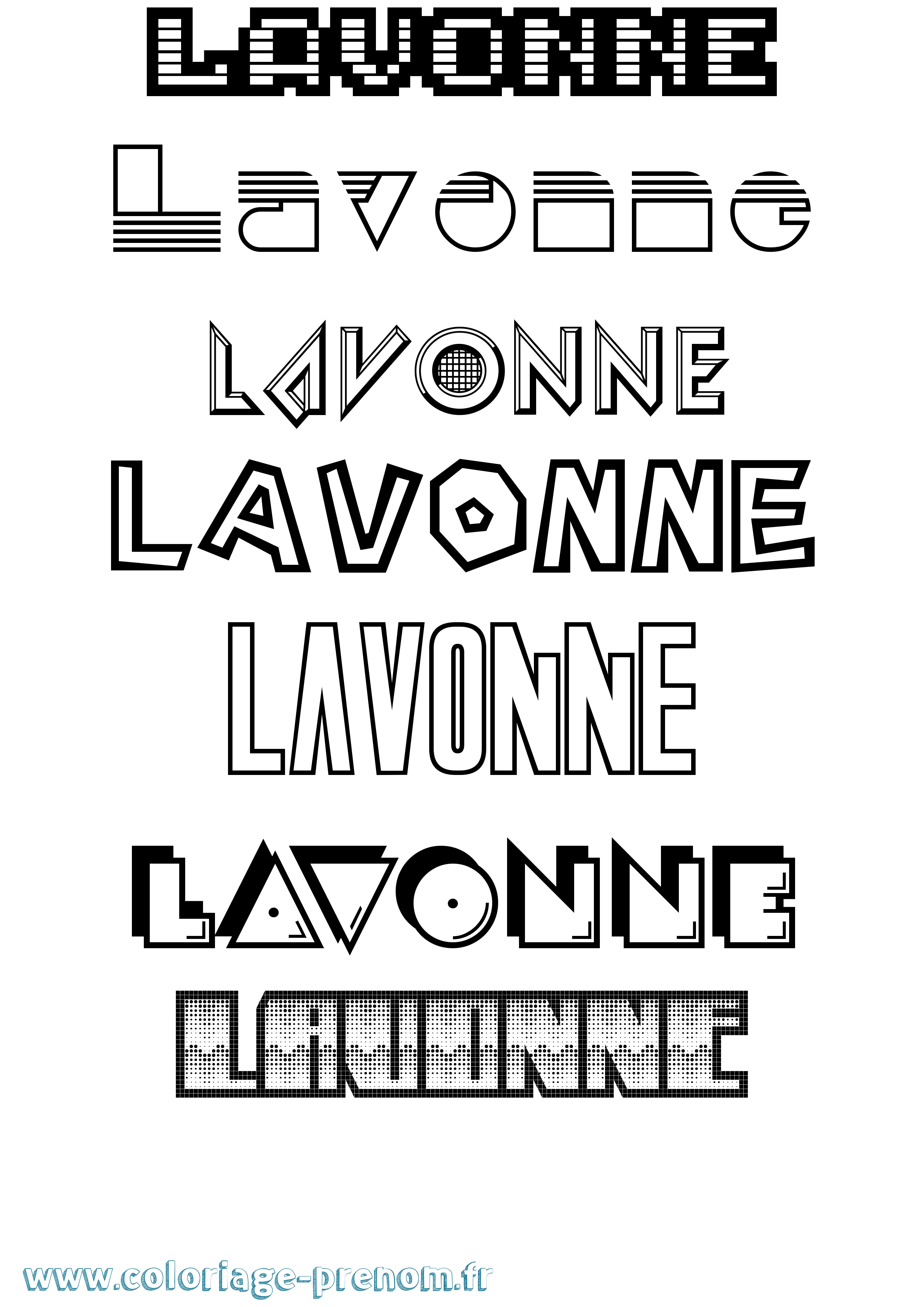 Coloriage Lavonne Jeux Vidéos Coloriage prénom Lavonne Jeux Vidéos