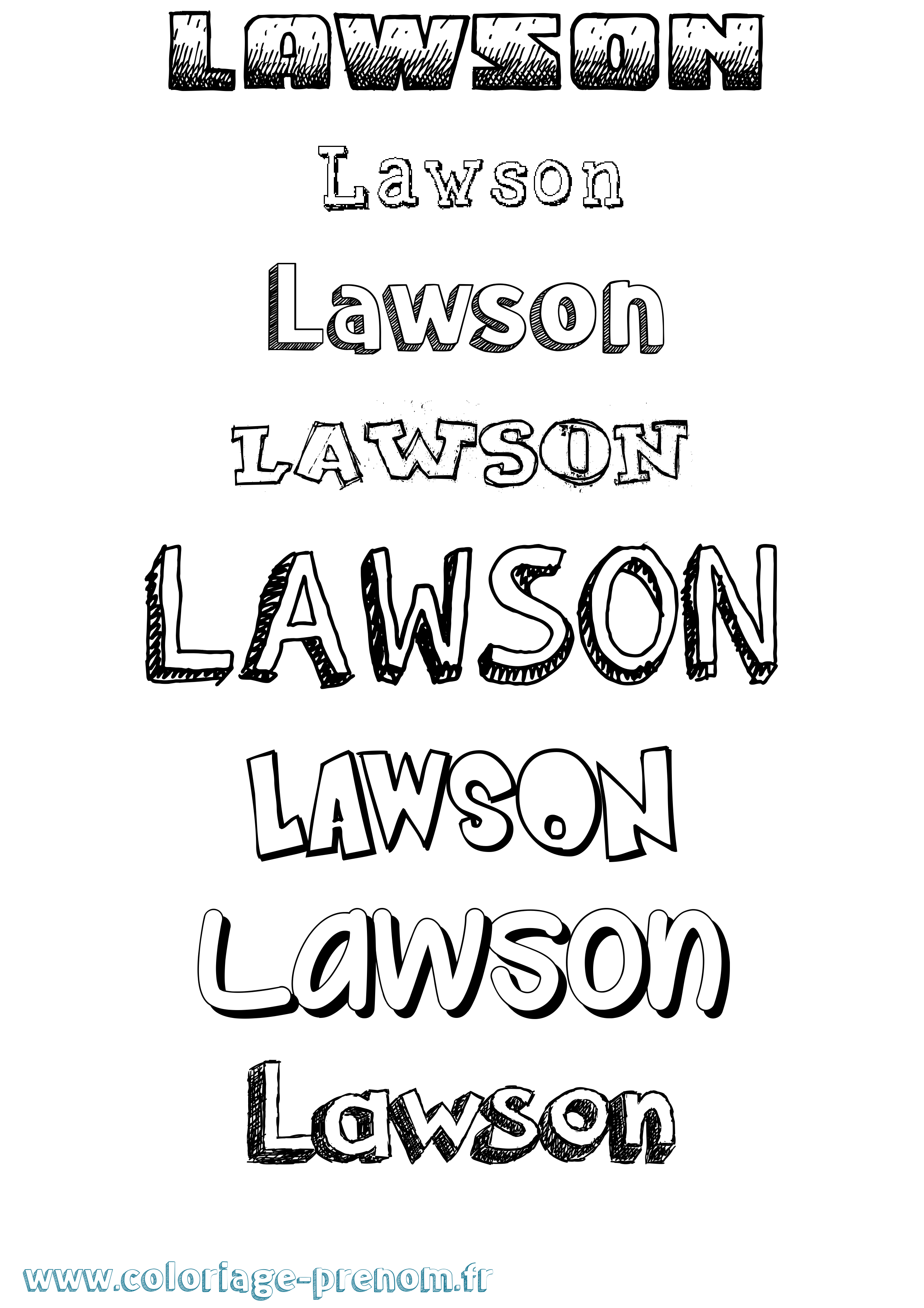 Coloriage Lawson Dessiné Coloriage prénom Lawson Dessiné