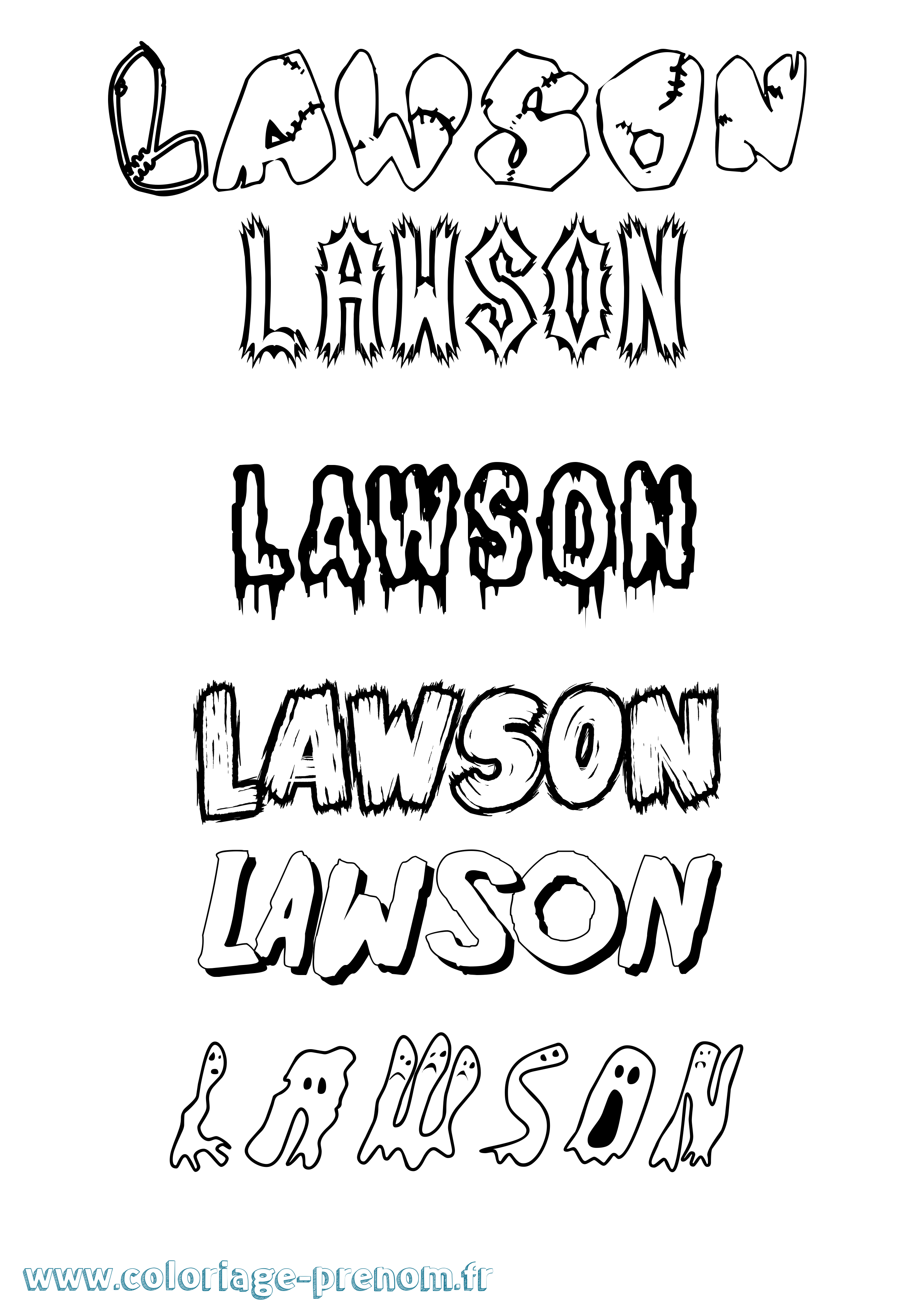 Coloriage Lawson Frisson Coloriage prénom Lawson Frisson