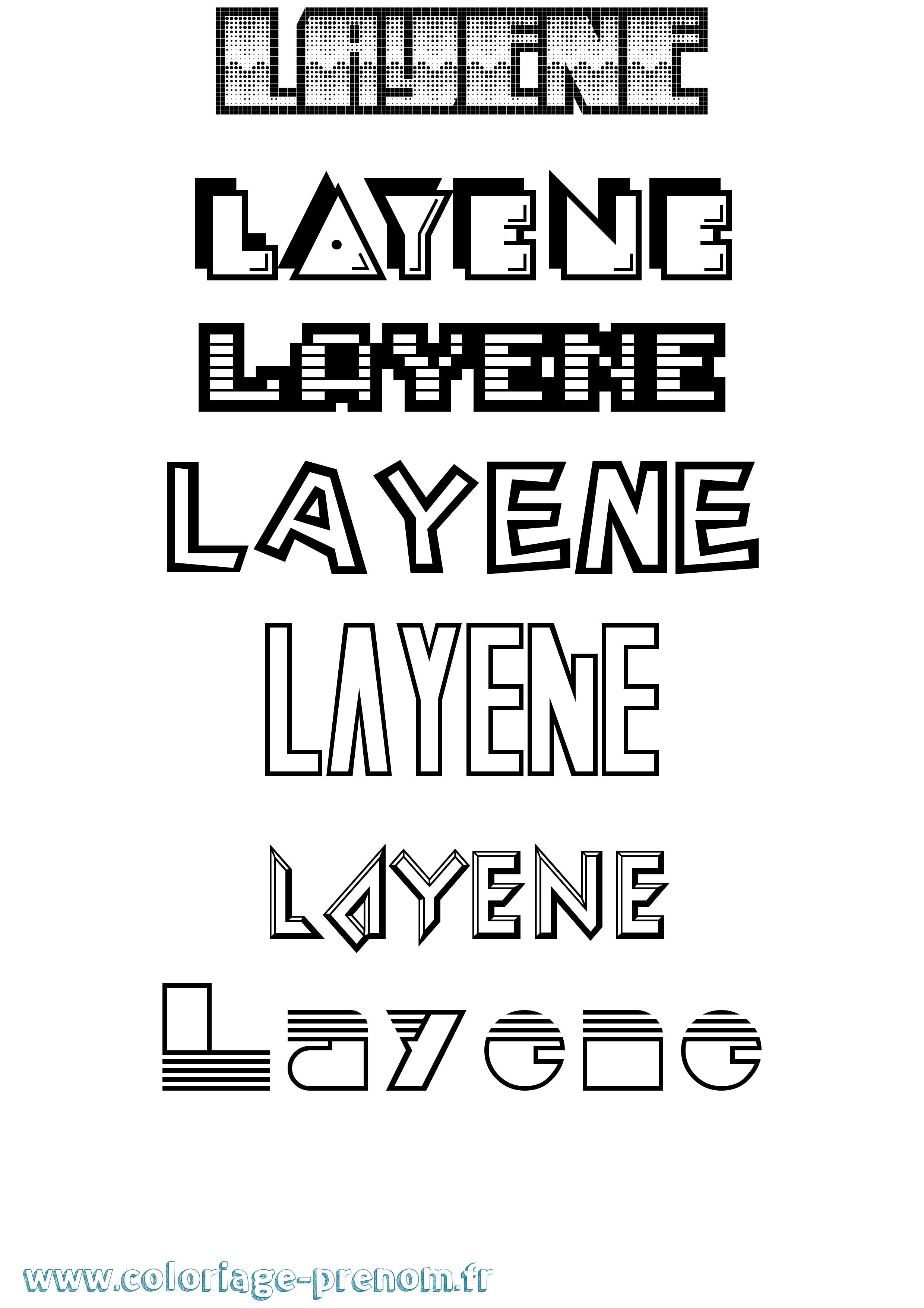 Coloriage Layene Jeux Vidéos Coloriage prénom Layene Jeux Vidéos