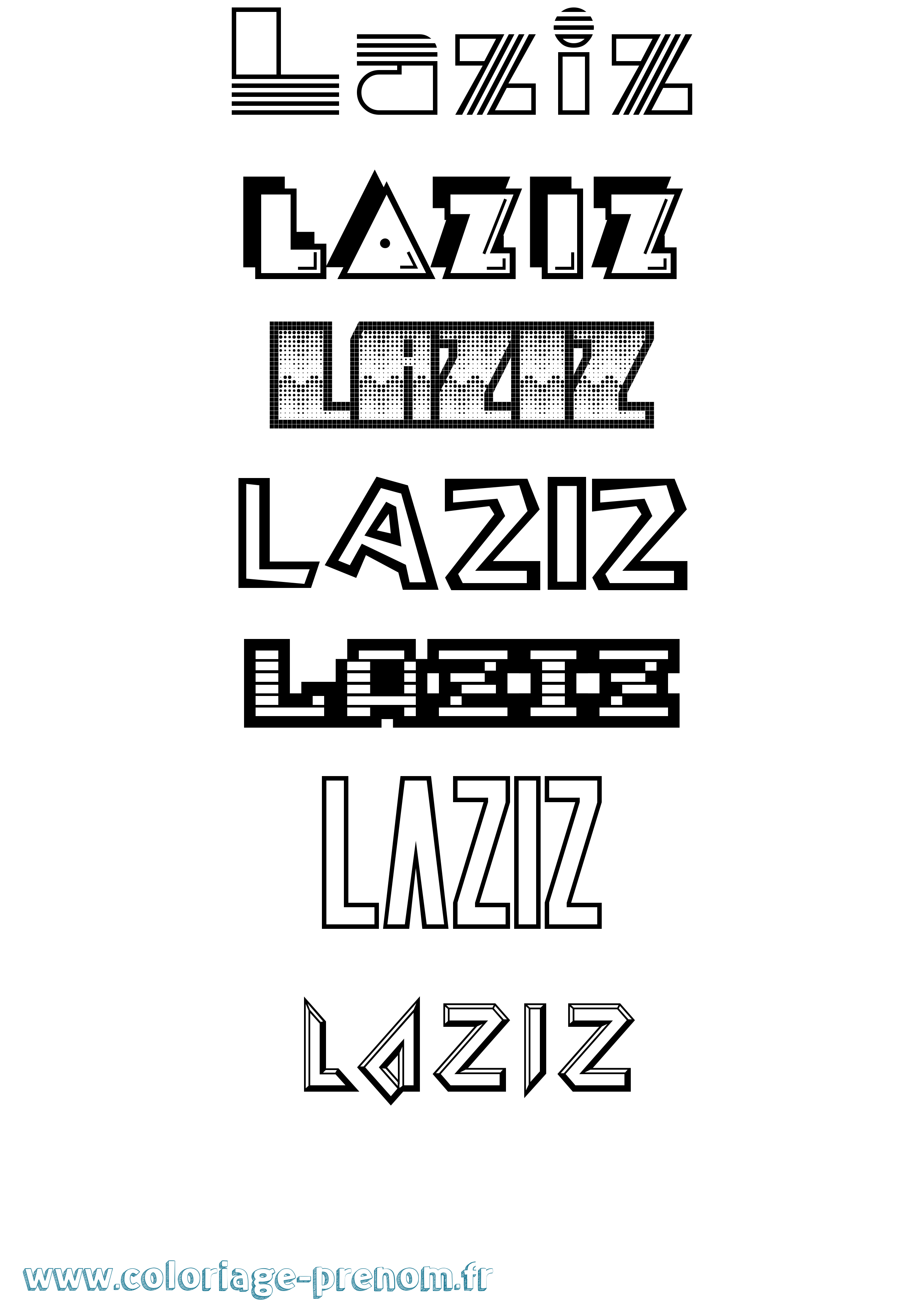 Coloriage Laziz Jeux Vidéos Coloriage prénom Laziz Jeux Vidéos