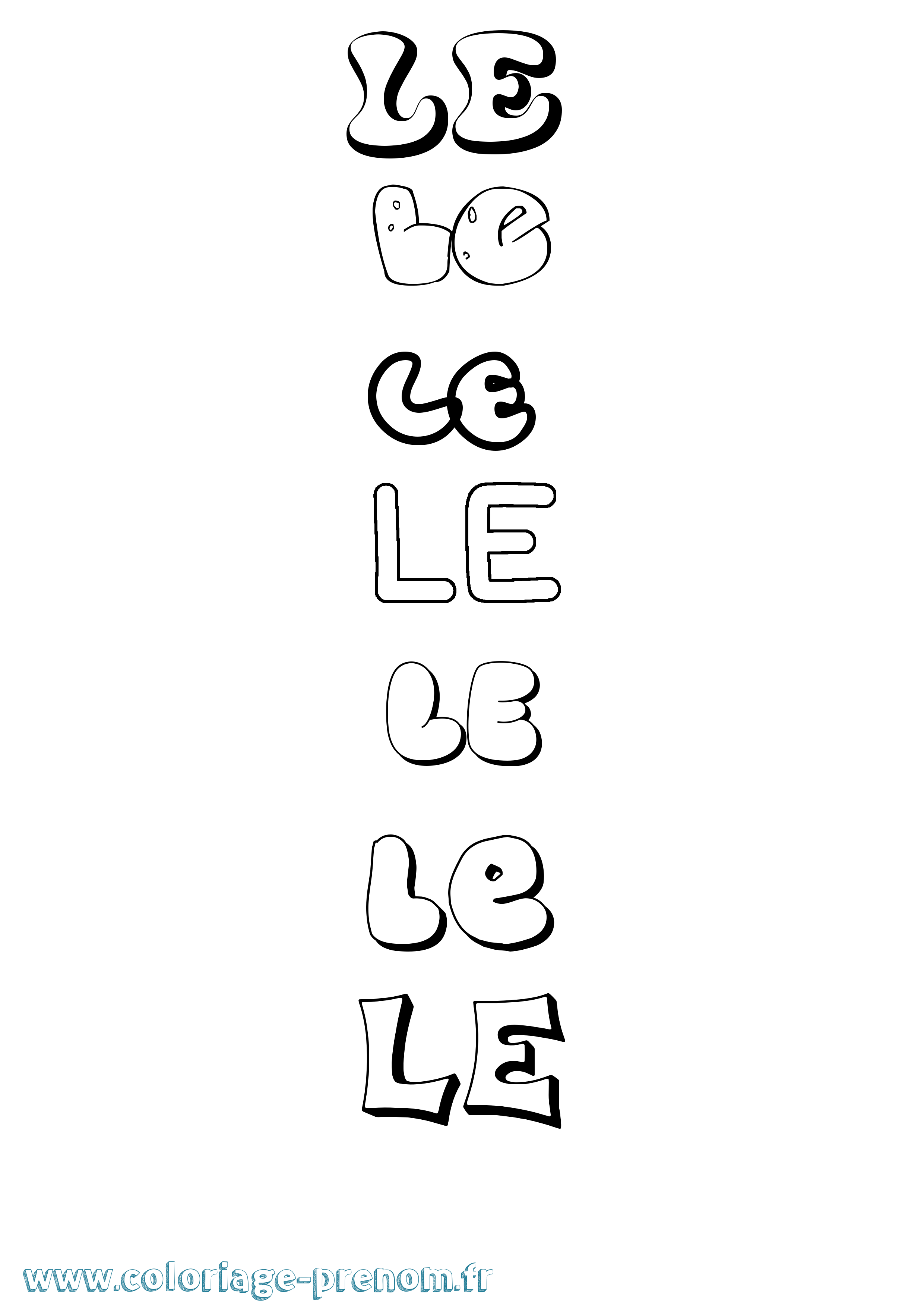 Coloriage Le Bubble Coloriage prénom Le Bubble