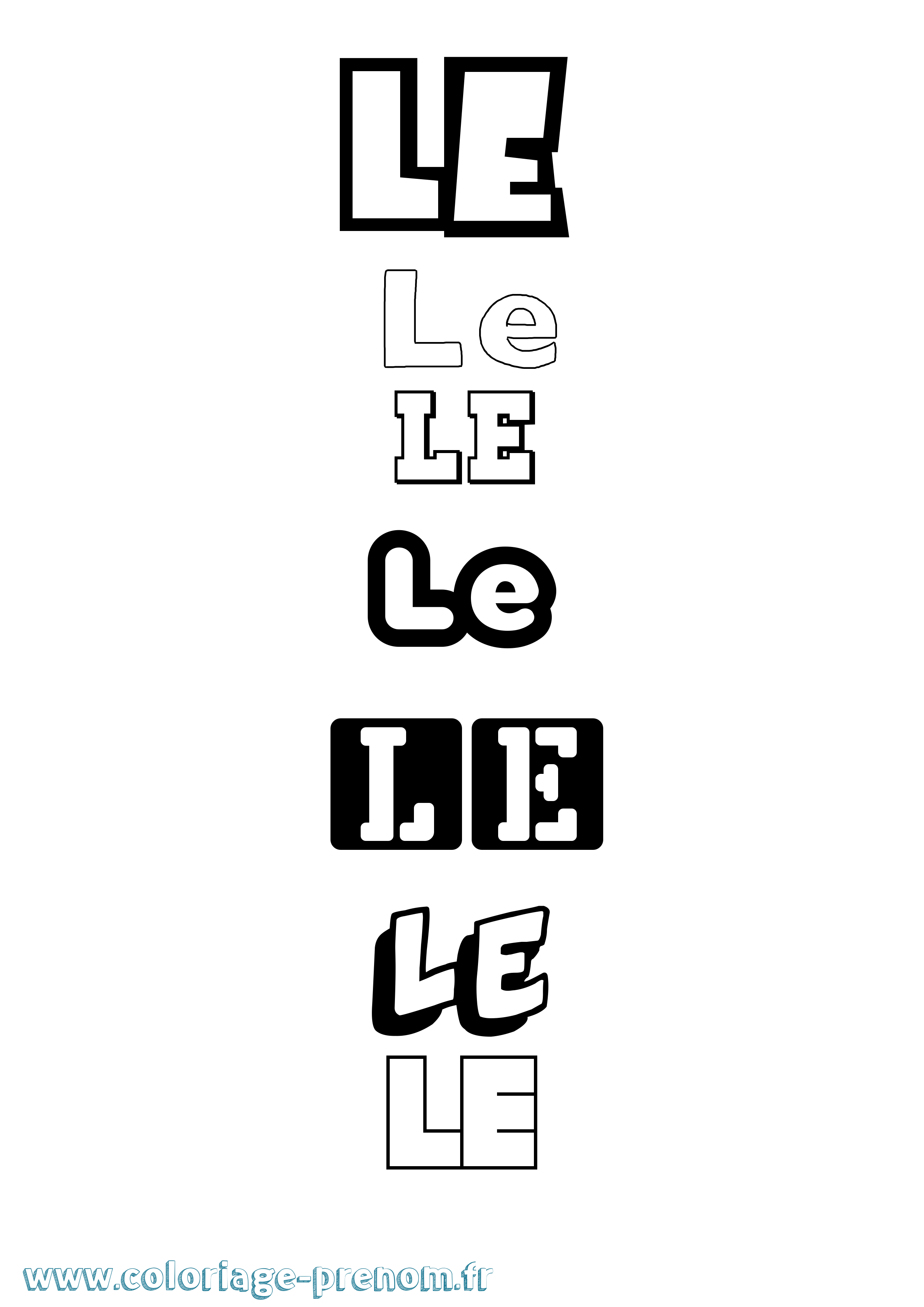 Coloriage Le Simple Coloriage prénom Le Simple
