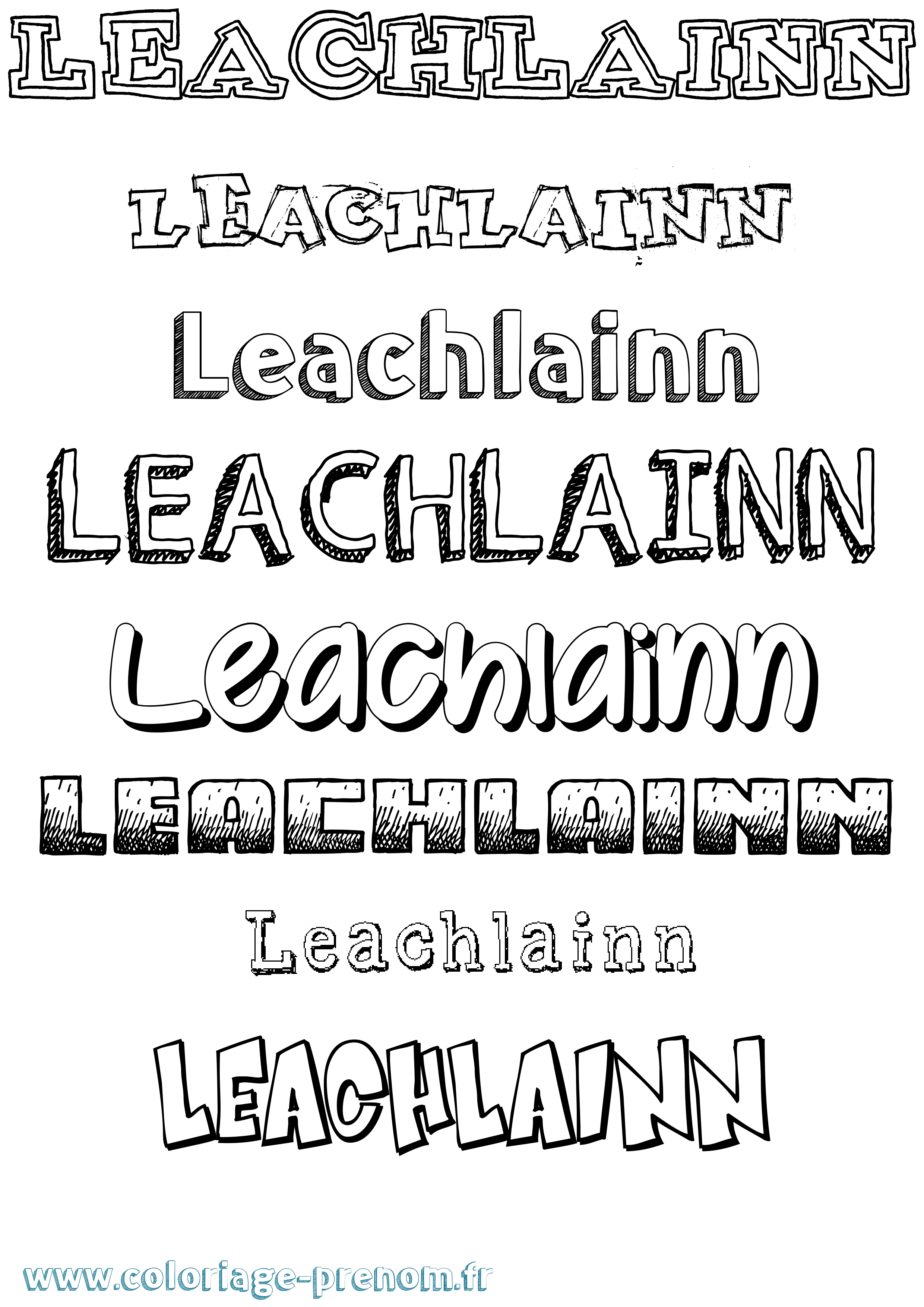 Coloriage Leachlainn Dessiné Coloriage prénom Leachlainn Dessiné