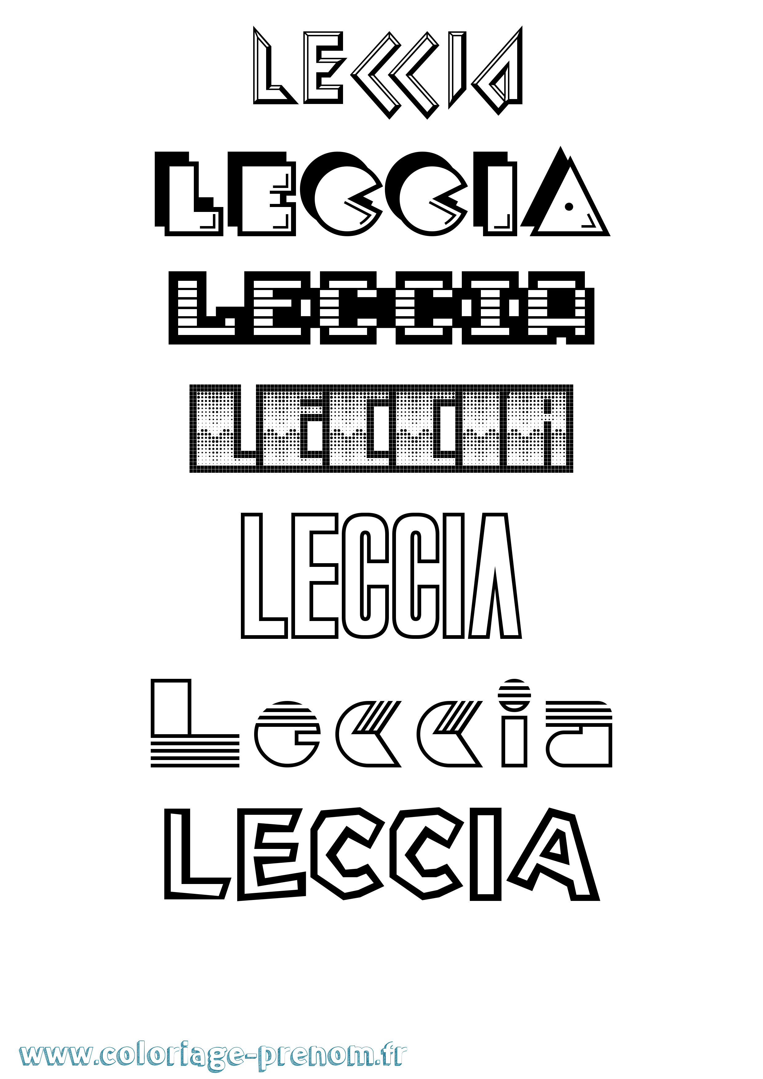 Coloriage Leccia Jeux Vidéos Coloriage prénom Leccia Jeux Vidéos