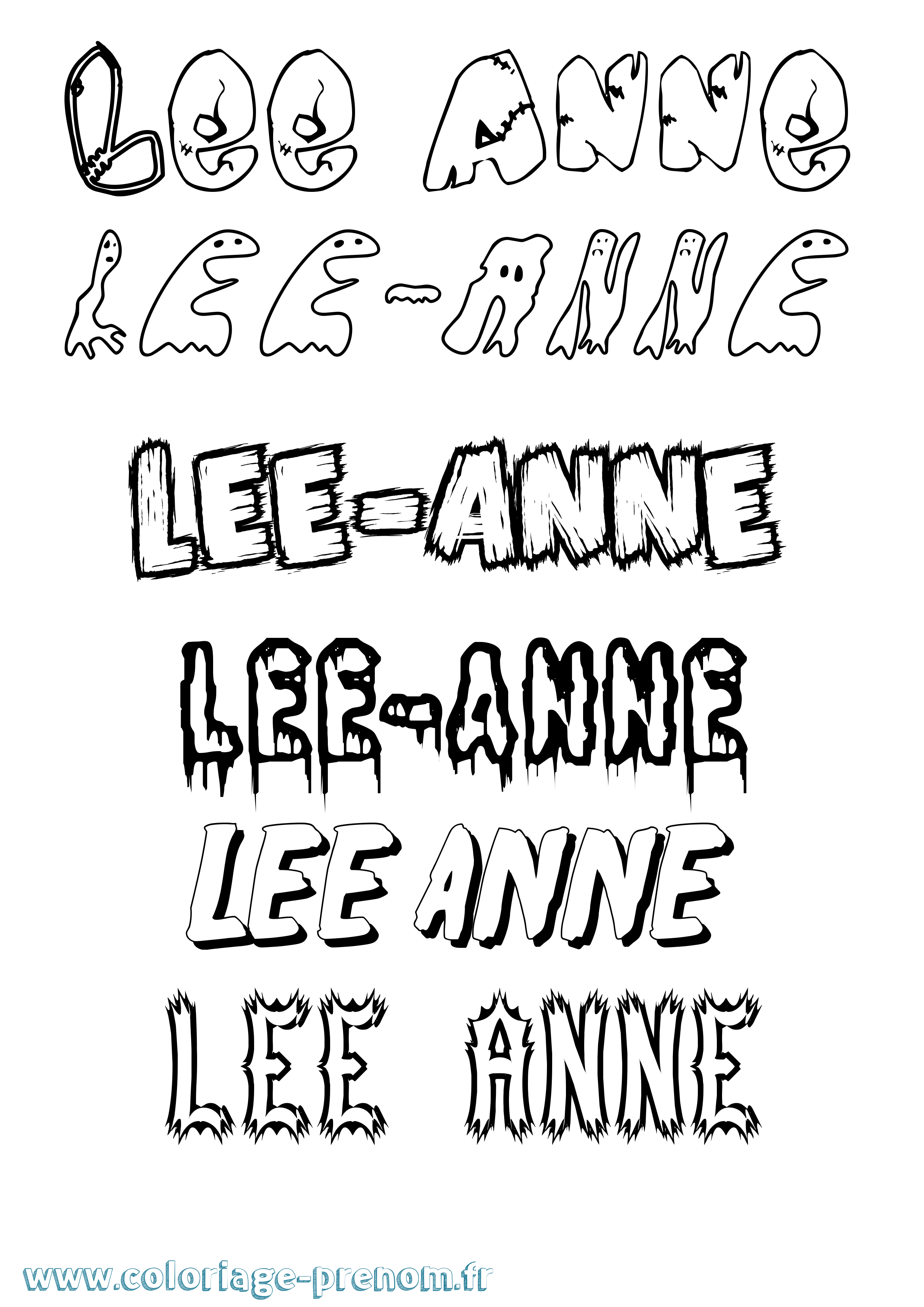 Coloriage Lee-Anne Frisson Coloriage prénom Lee-Anne Frisson