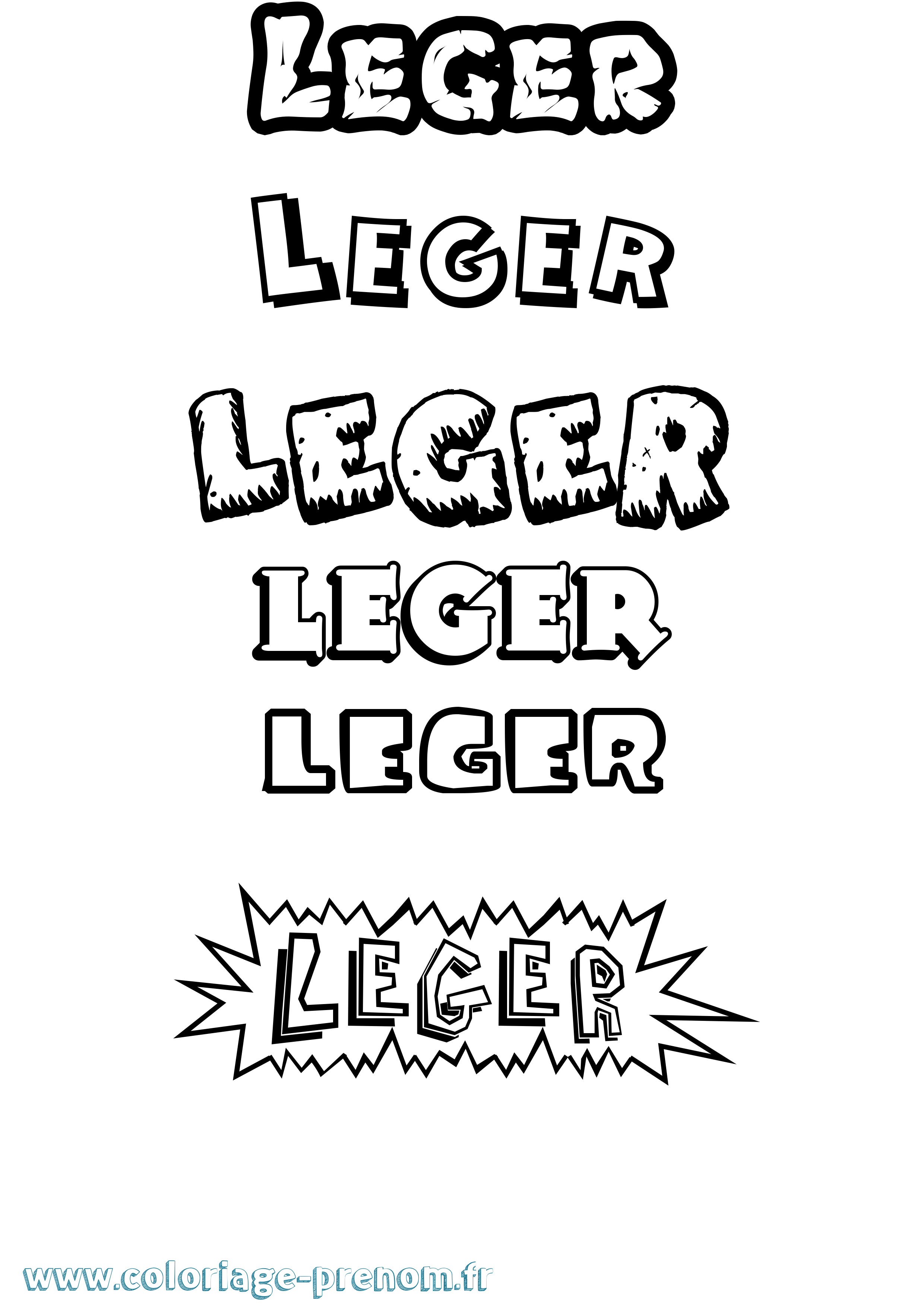Coloriage Leger Dessin Animé Coloriage prénom Leger Dessin Animé