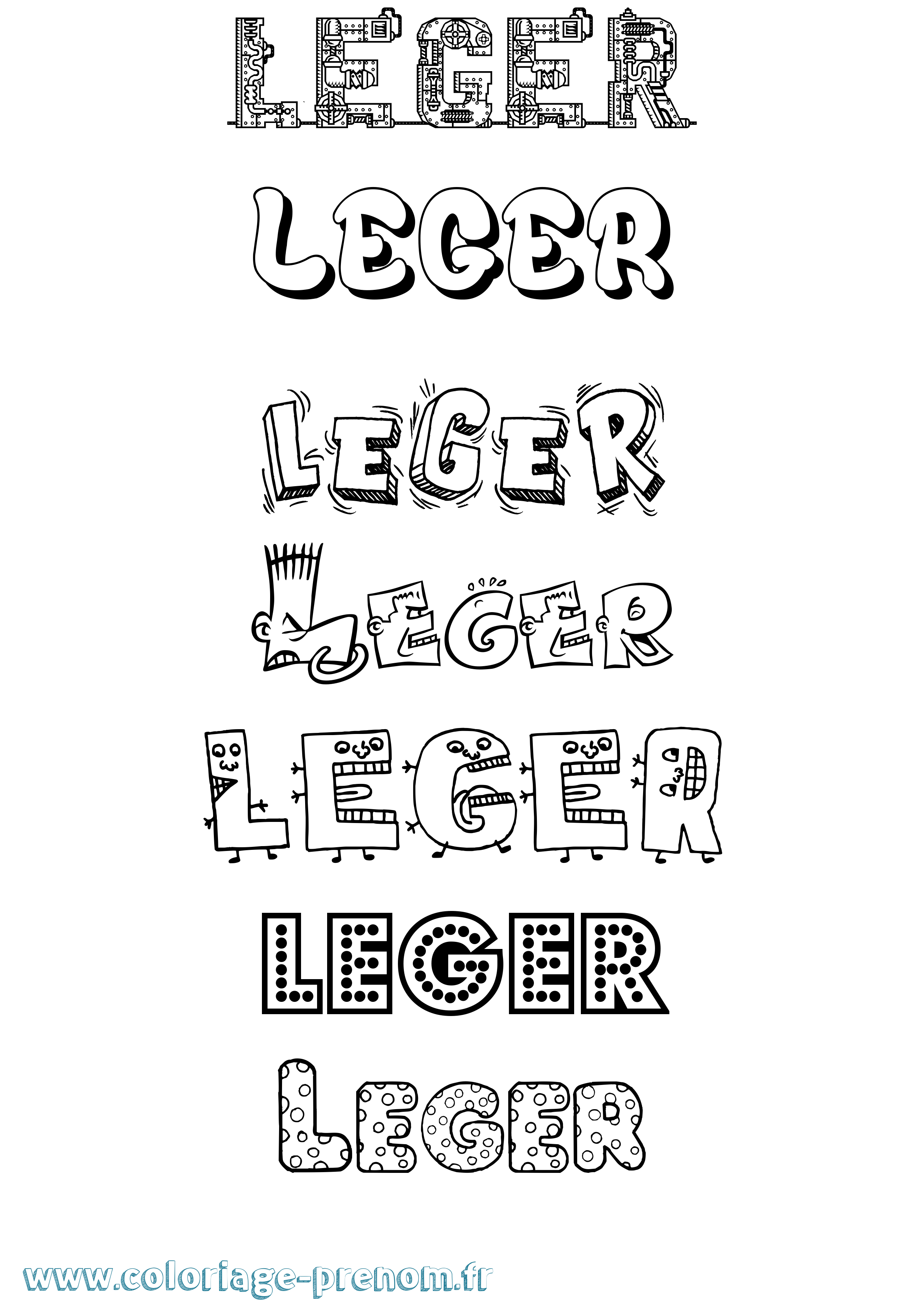 Coloriage Leger Fun Coloriage prénom Leger Fun