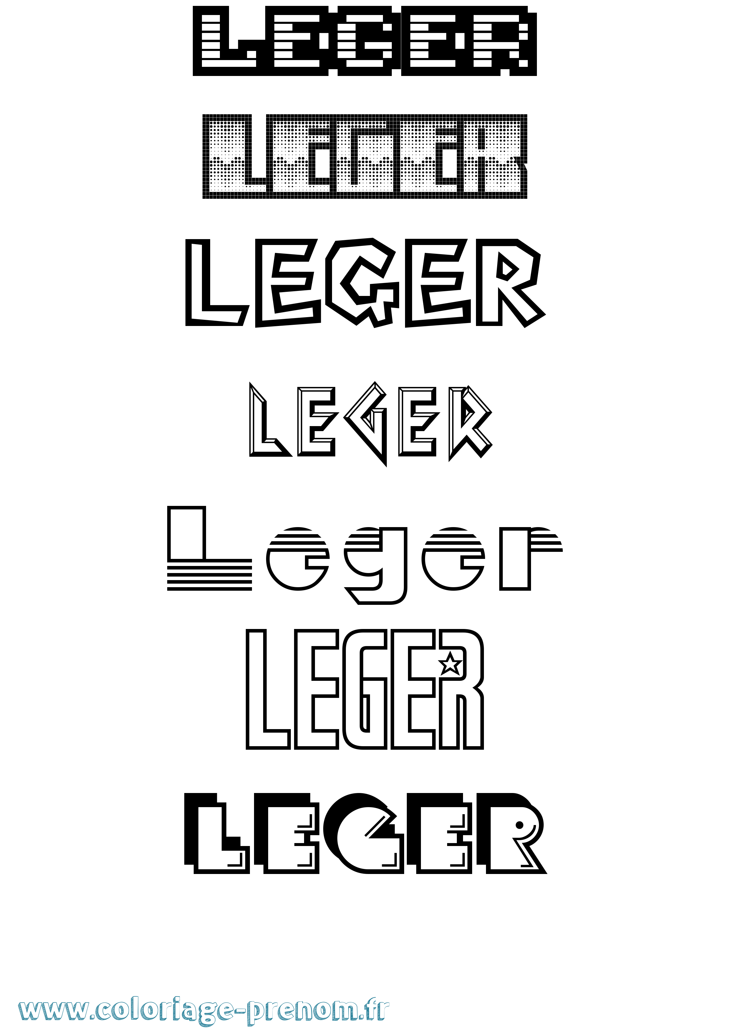 Coloriage Leger Jeux Vidéos Coloriage prénom Leger Jeux Vidéos