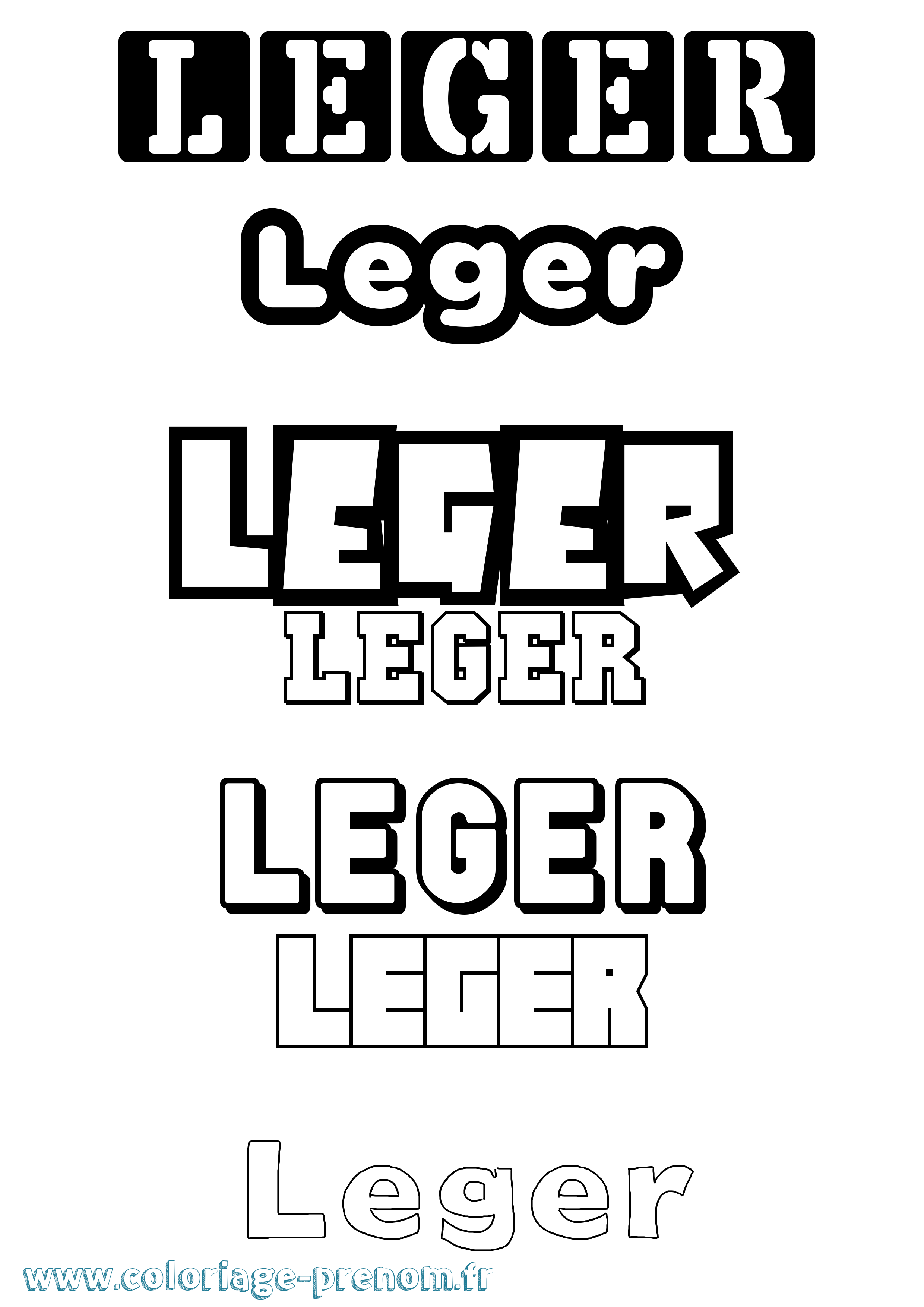 Coloriage Leger Simple Coloriage prénom Leger Simple