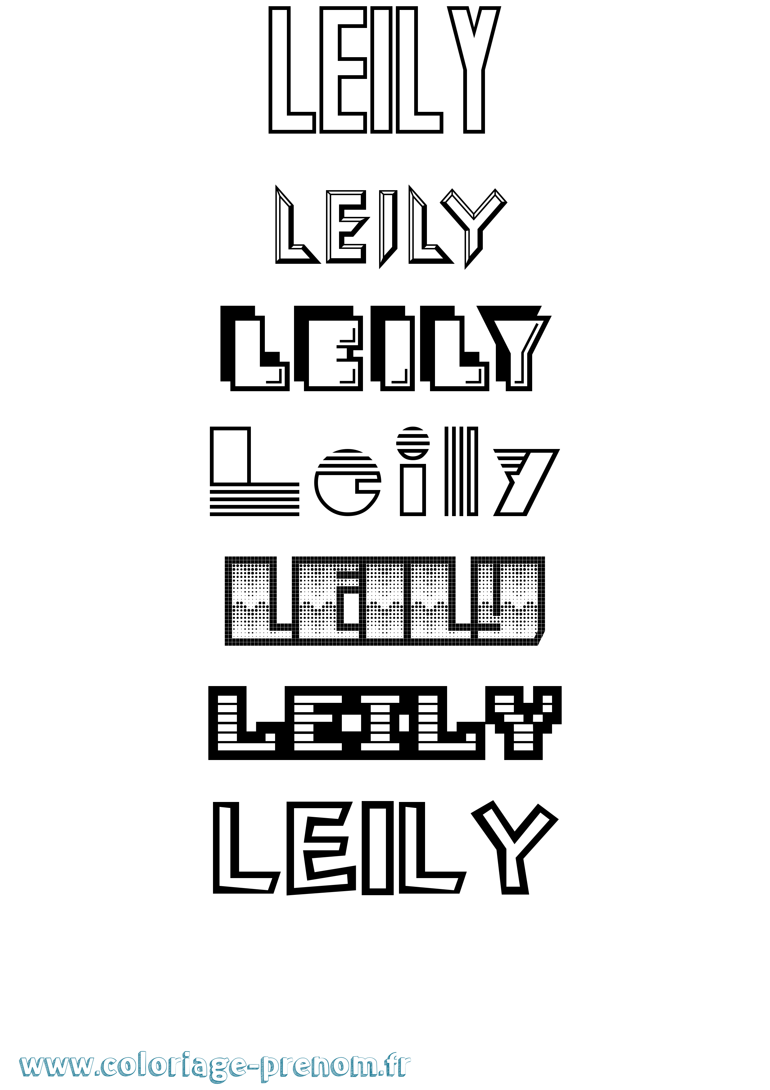 Coloriage Leily Jeux Vidéos Coloriage prénom Leily Jeux Vidéos