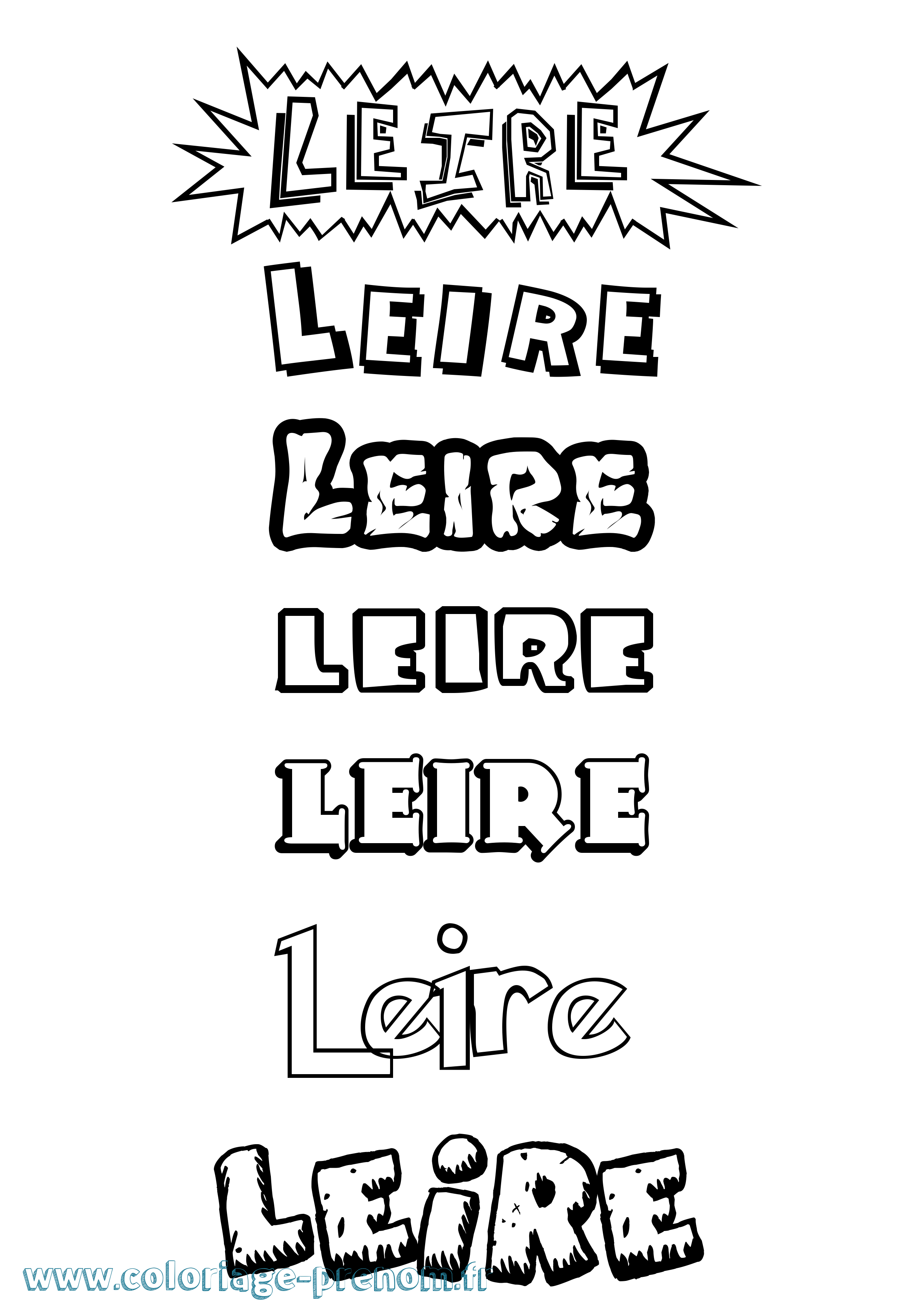 Coloriage Leire Dessin Animé Coloriage prénom Leire Dessin Animé