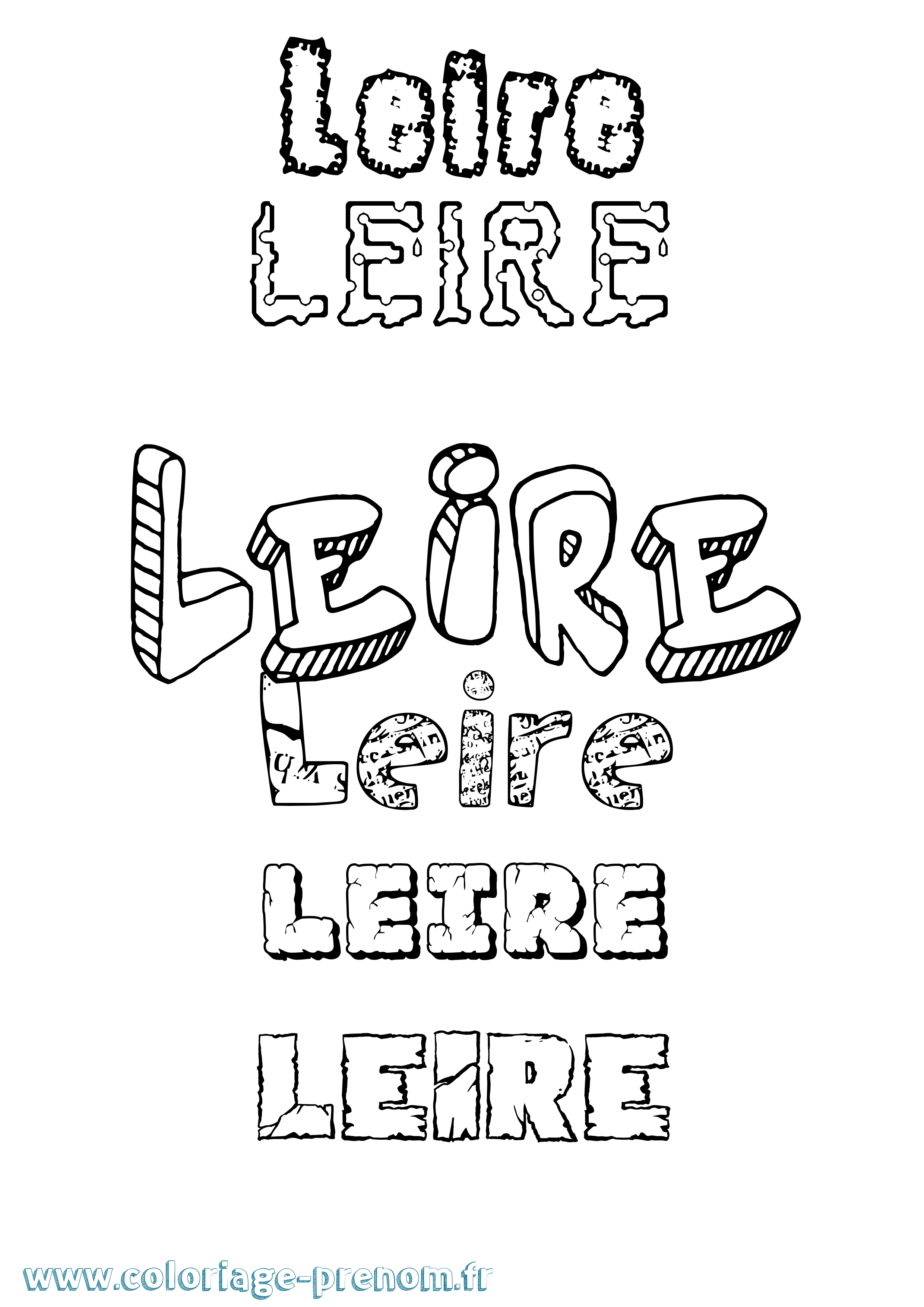 Coloriage Leire Destructuré Coloriage prénom Leire Destructuré