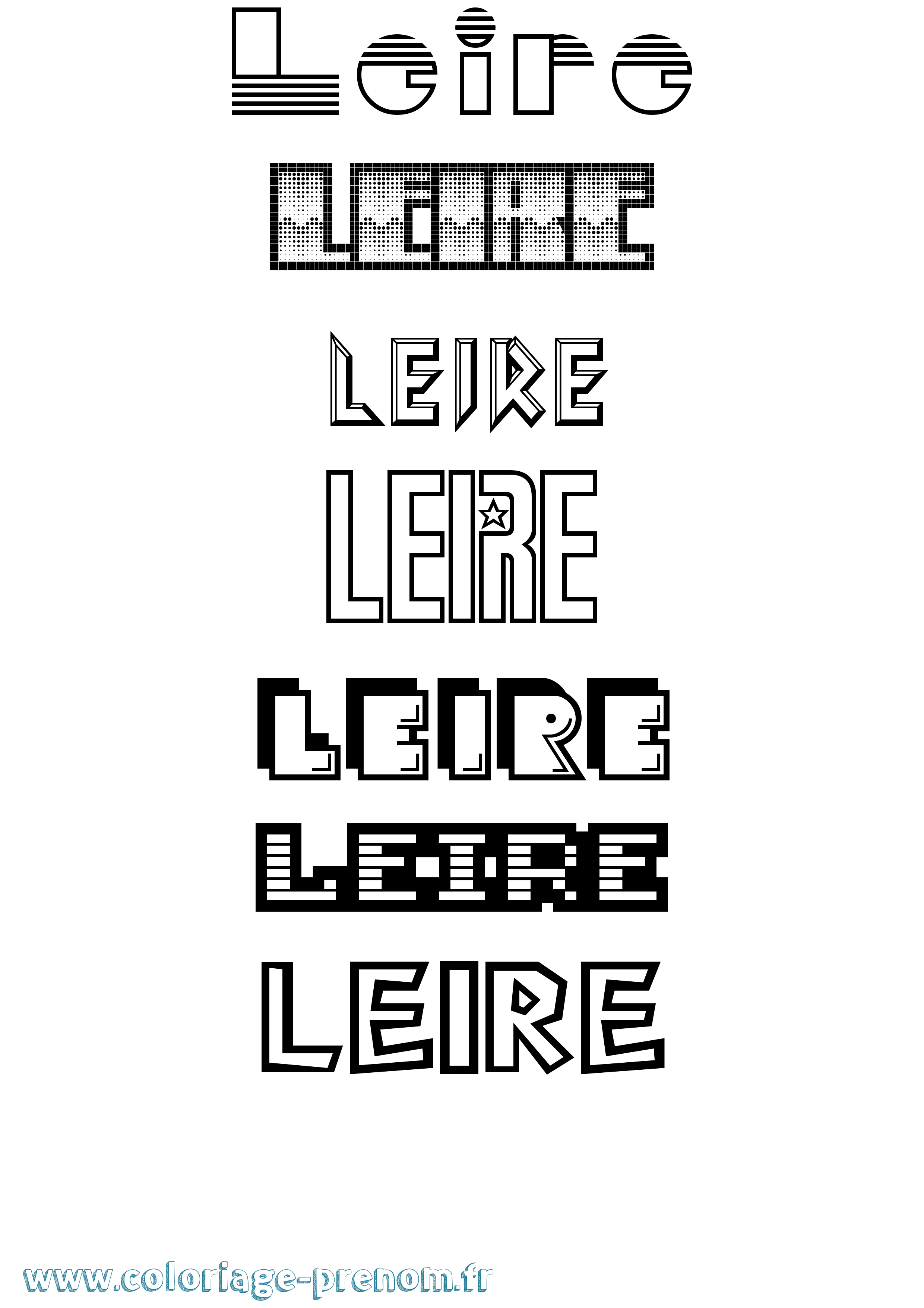 Coloriage Leire Jeux Vidéos Coloriage prénom Leire Jeux Vidéos