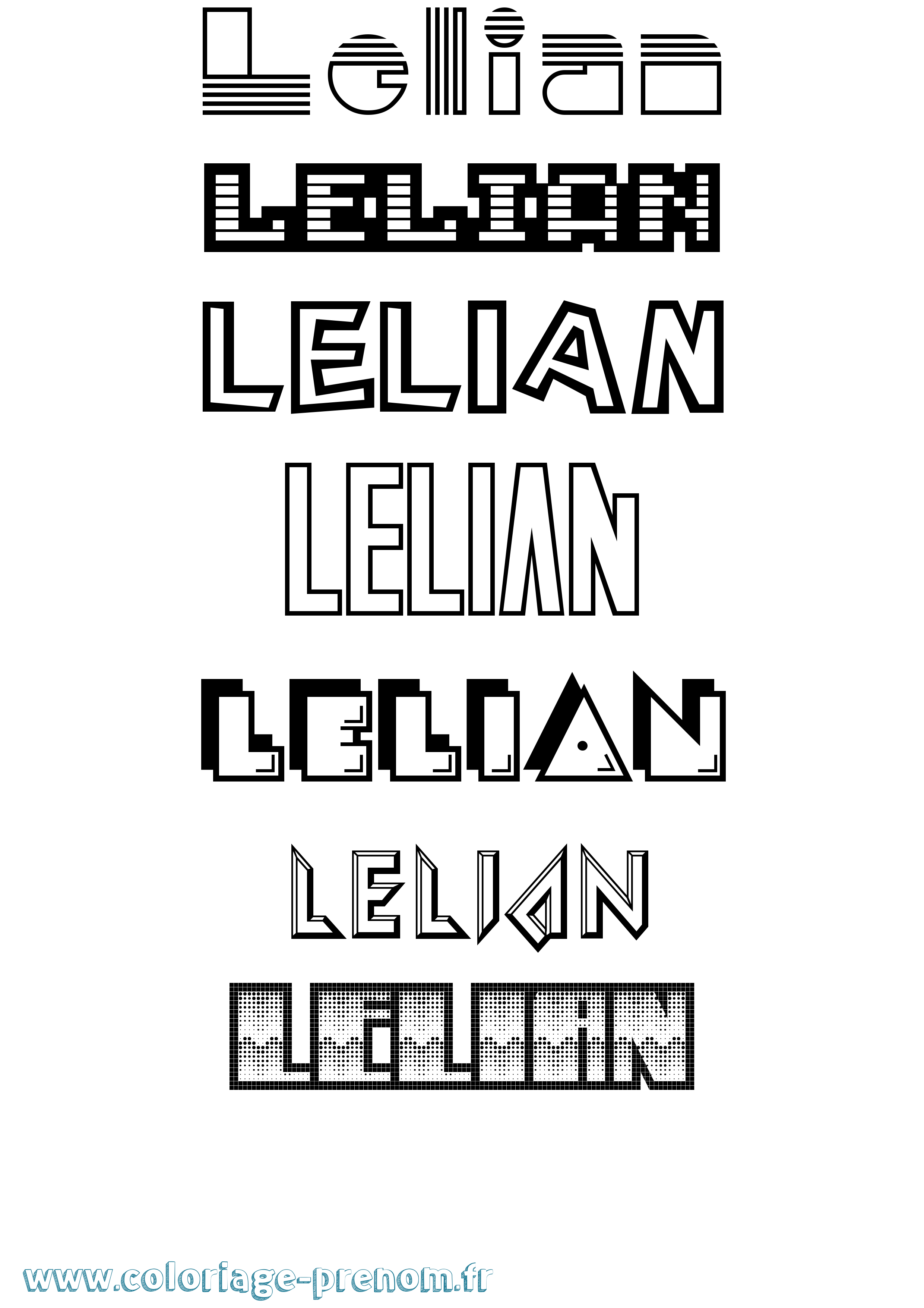 Coloriage Lelian Jeux Vidéos Coloriage prénom Lelian Jeux Vidéos