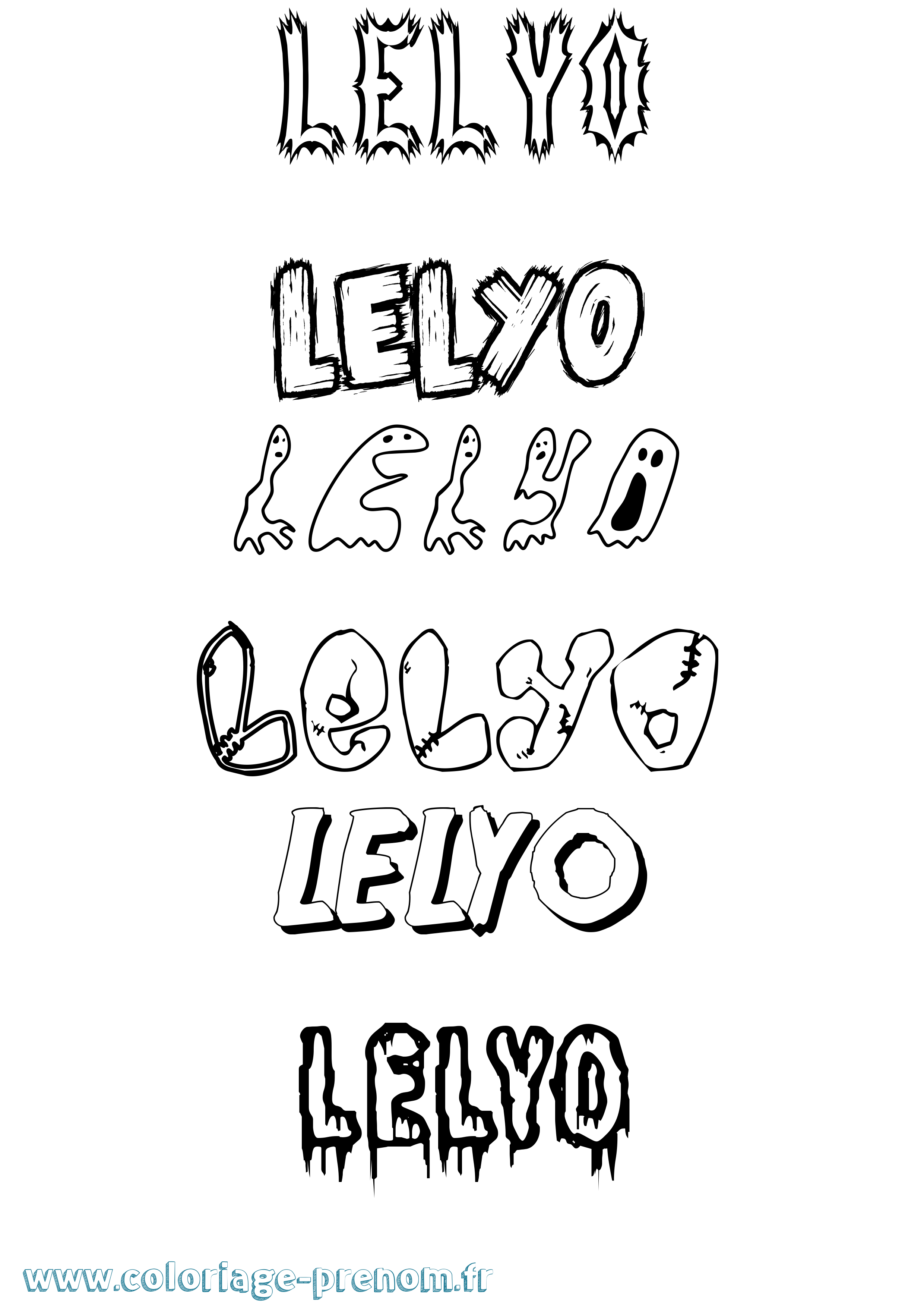 Coloriage Lelyo Frisson Coloriage prénom Lelyo Frisson