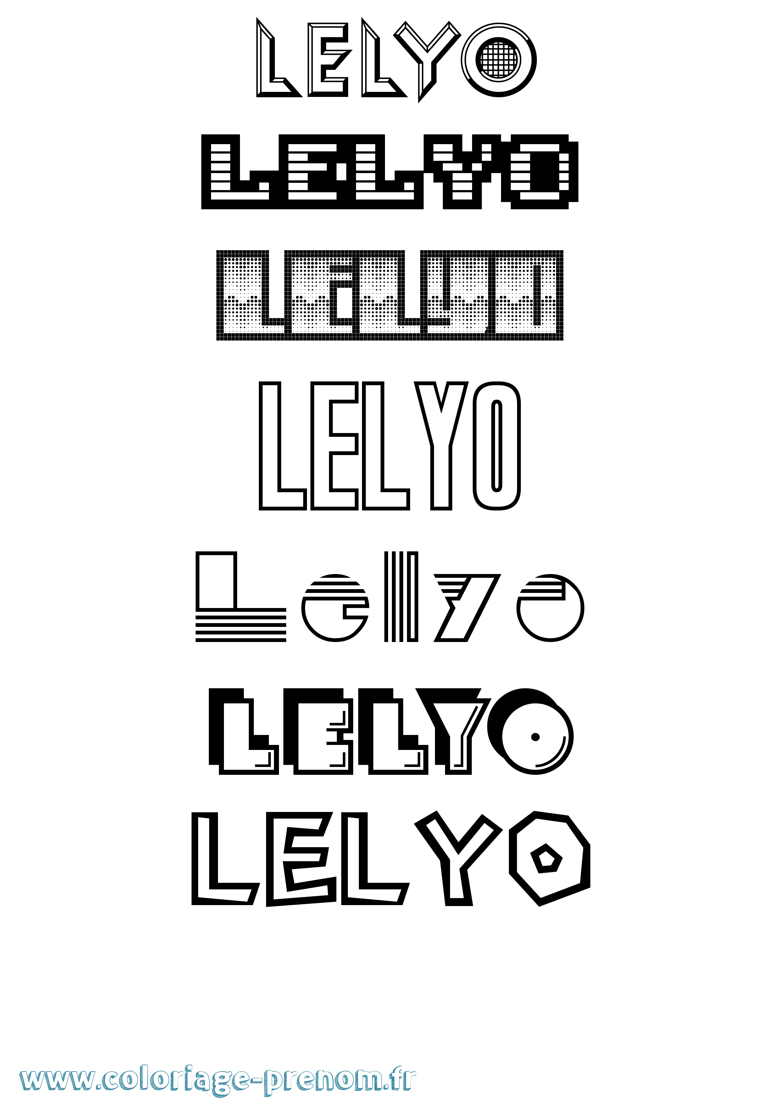 Coloriage Lelyo Jeux Vidéos Coloriage prénom Lelyo Jeux Vidéos