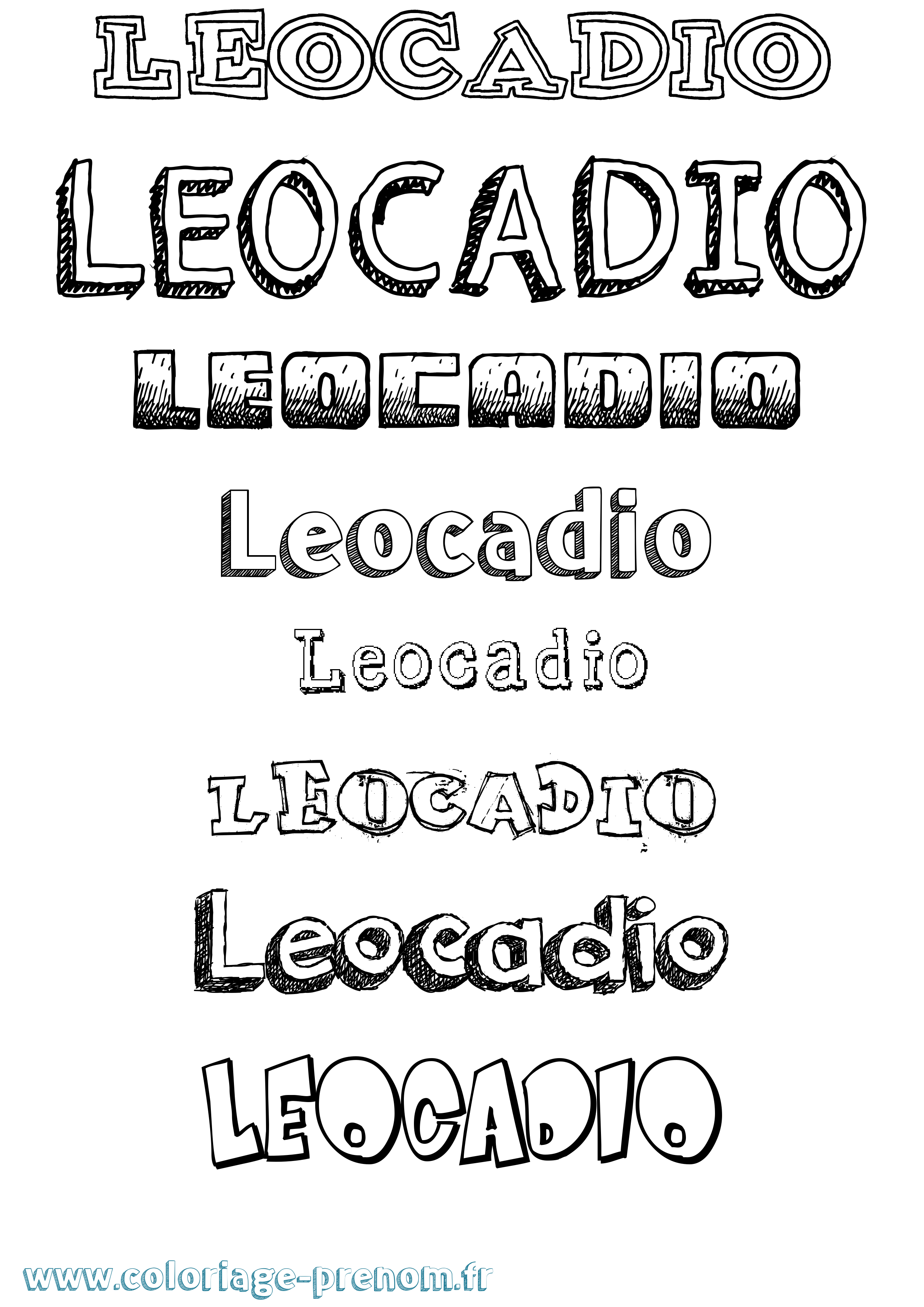 Coloriage Leocadio Dessiné Coloriage prénom Leocadio Dessiné