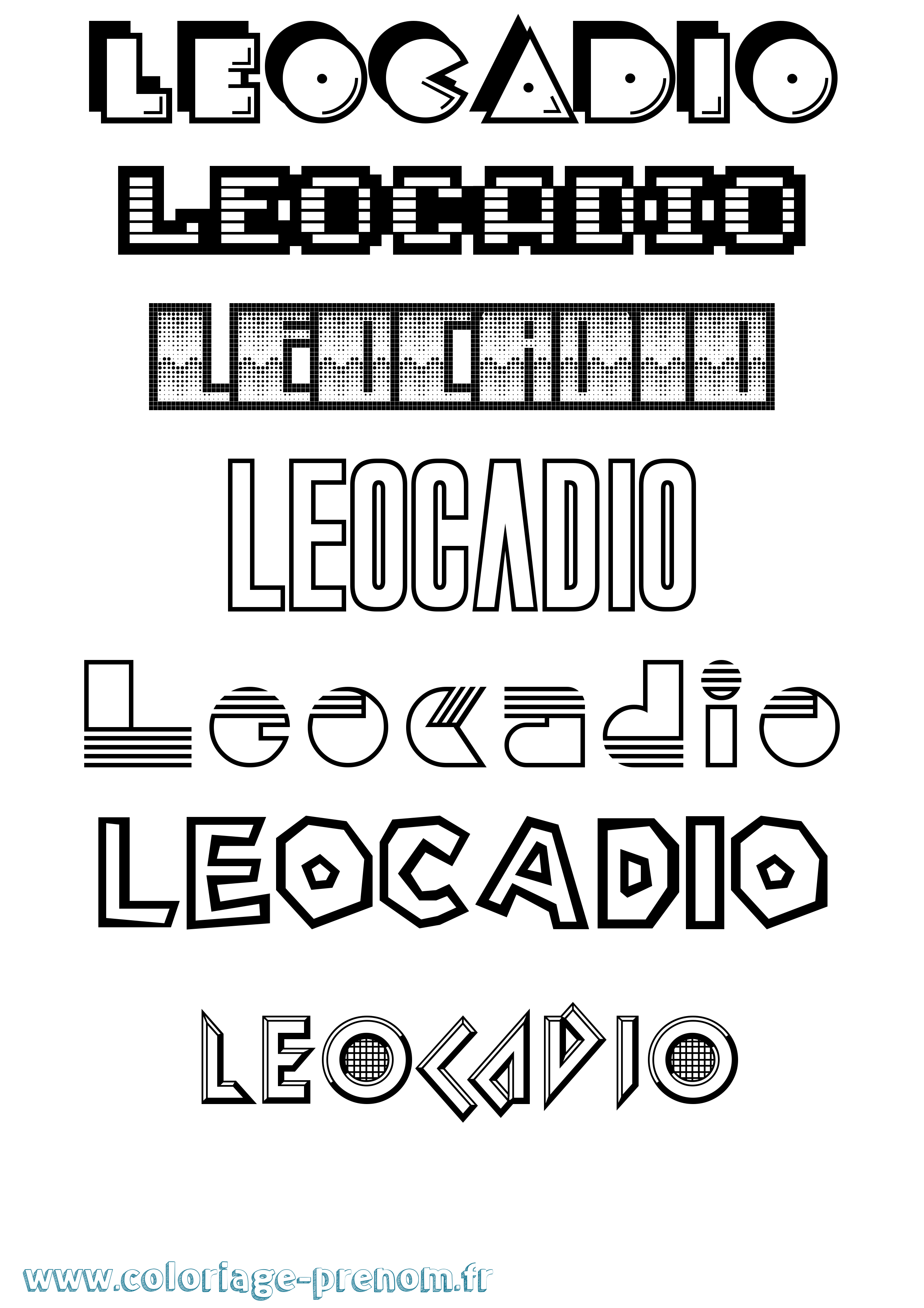 Coloriage Leocadio Jeux Vidéos Coloriage prénom Leocadio Jeux Vidéos