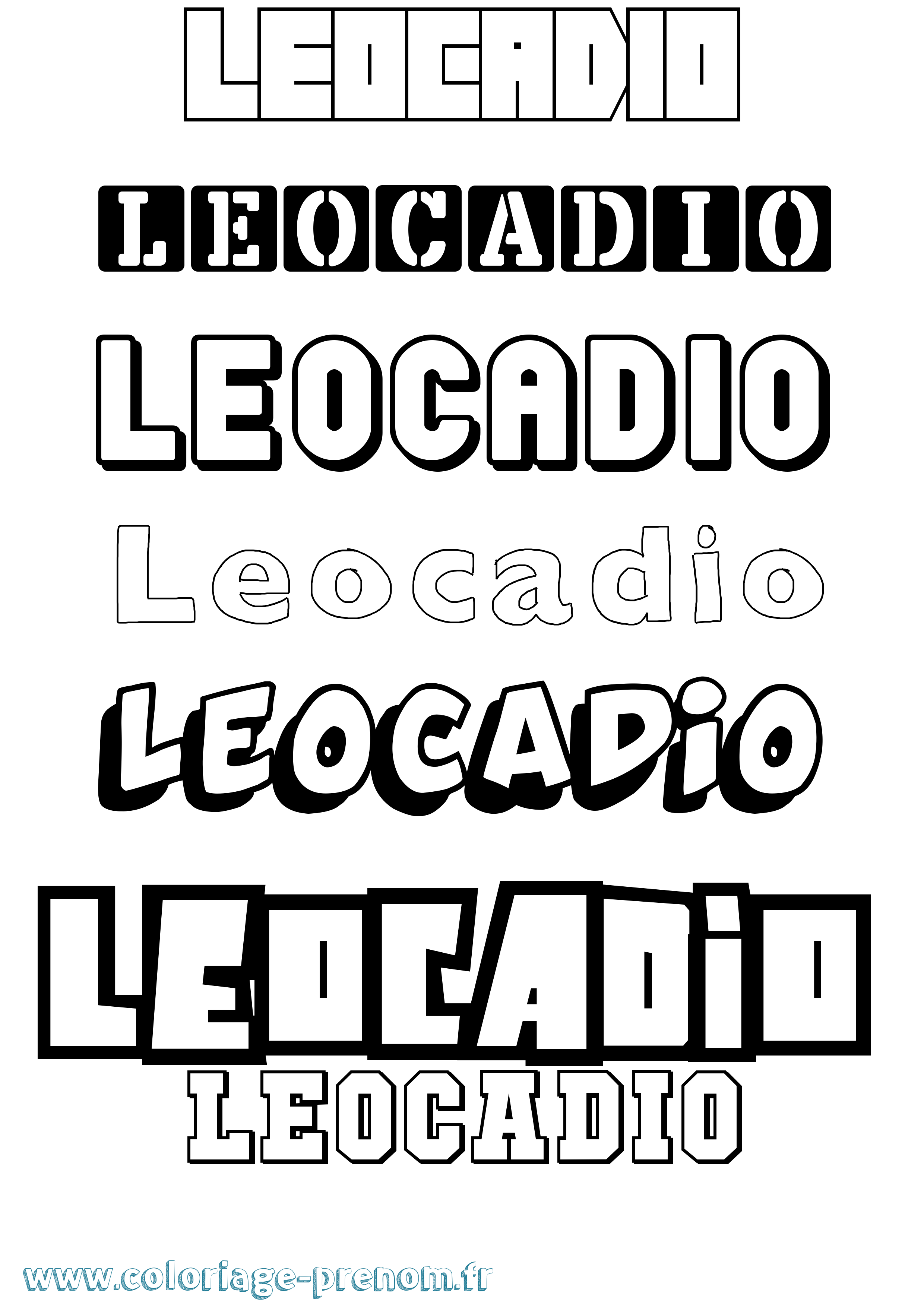 Coloriage Leocadio Simple Coloriage prénom Leocadio Simple