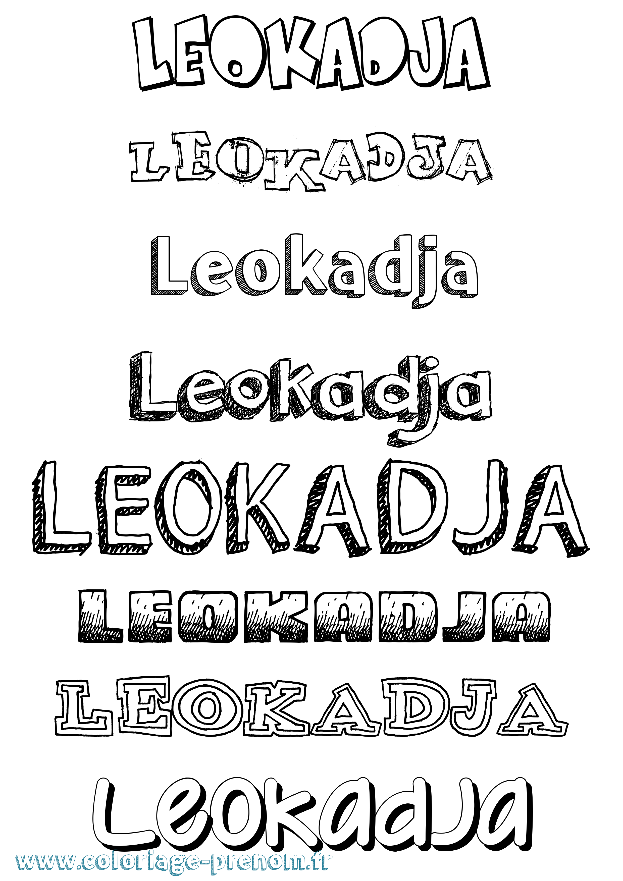 Coloriage Leokadja Dessiné Coloriage prénom Leokadja Dessiné