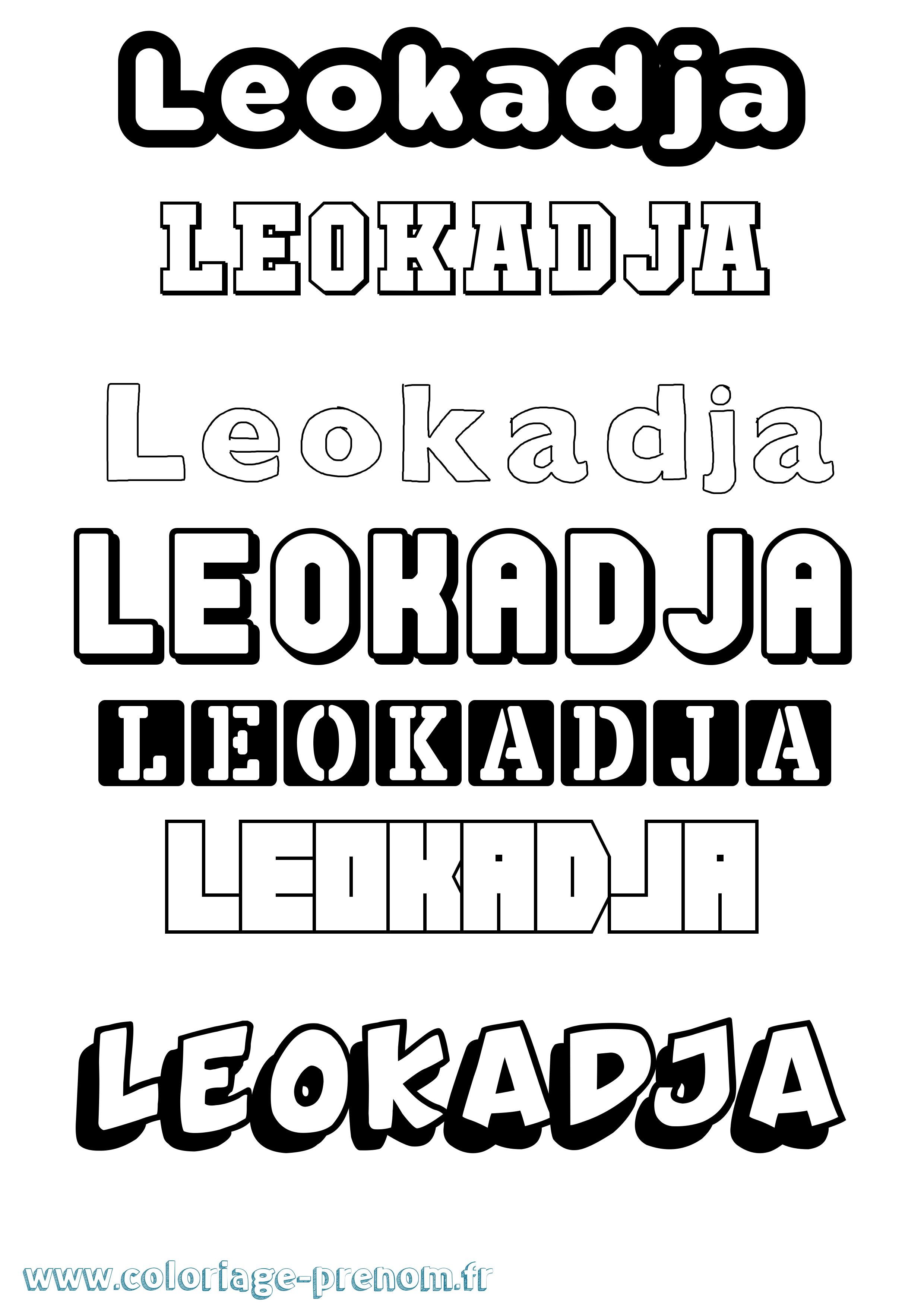 Coloriage Leokadja Simple Coloriage prénom Leokadja Simple