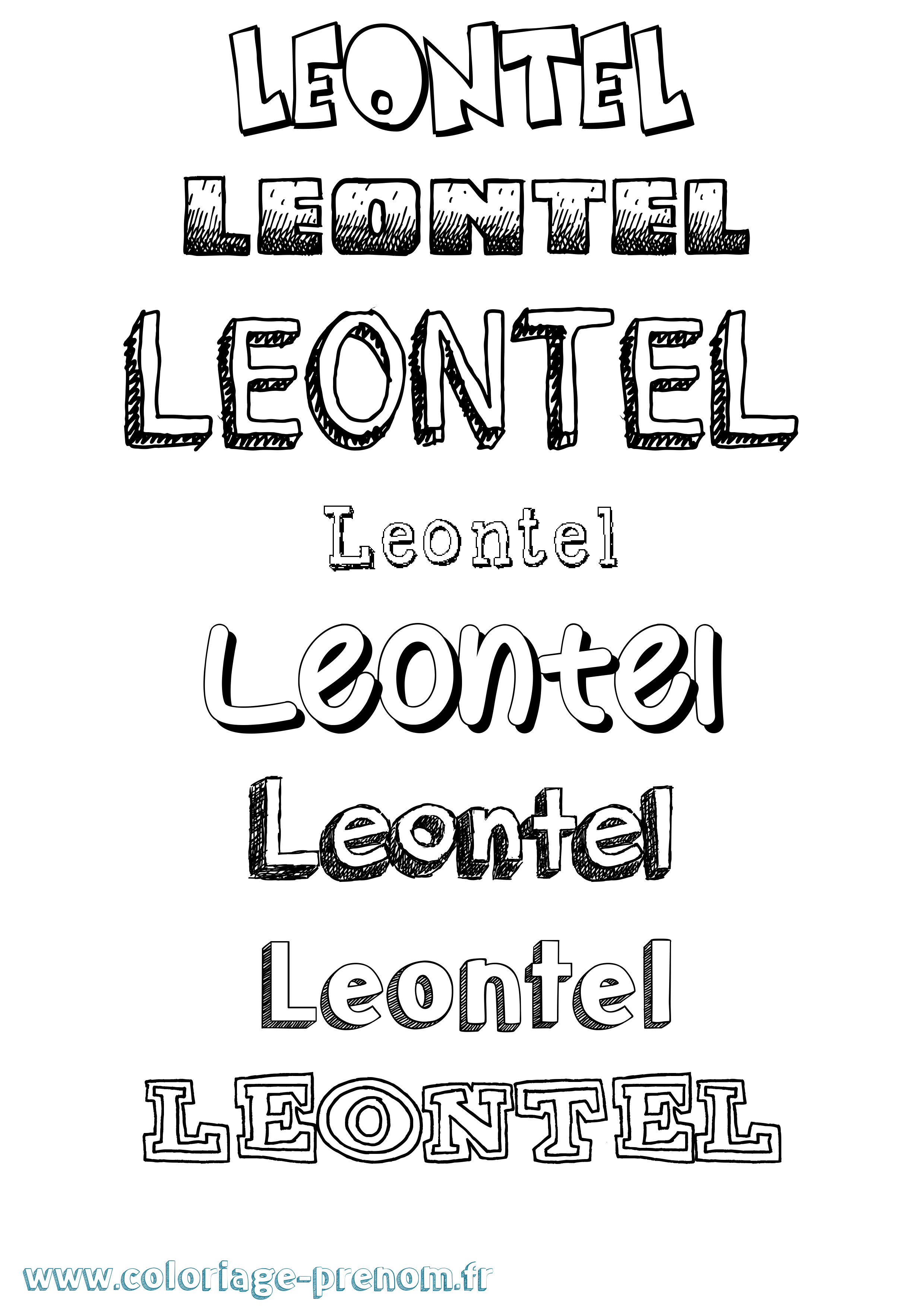 Coloriage Leontel Dessiné Coloriage prénom Leontel Dessiné