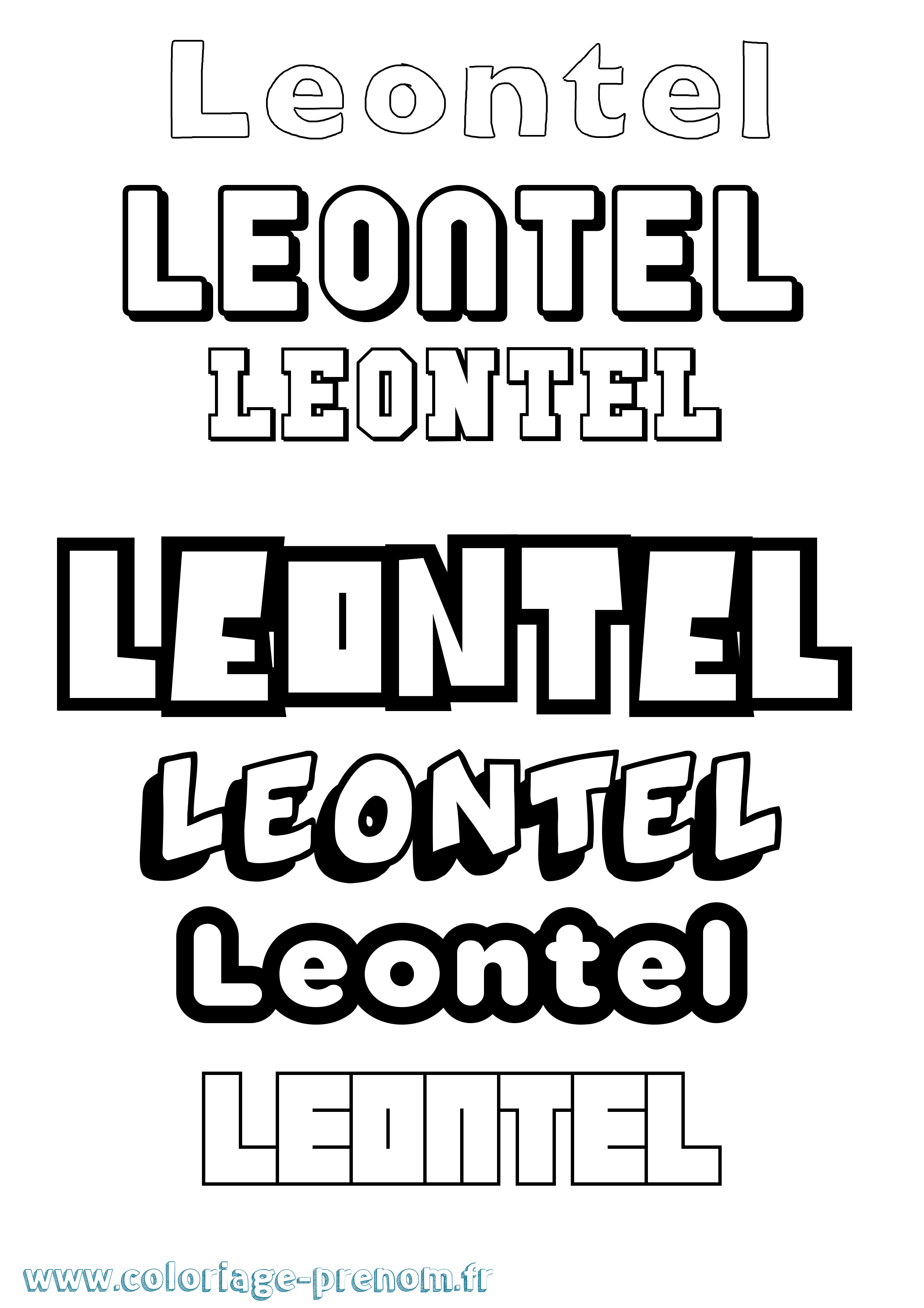 Coloriage Leontel Simple Coloriage prénom Leontel Simple