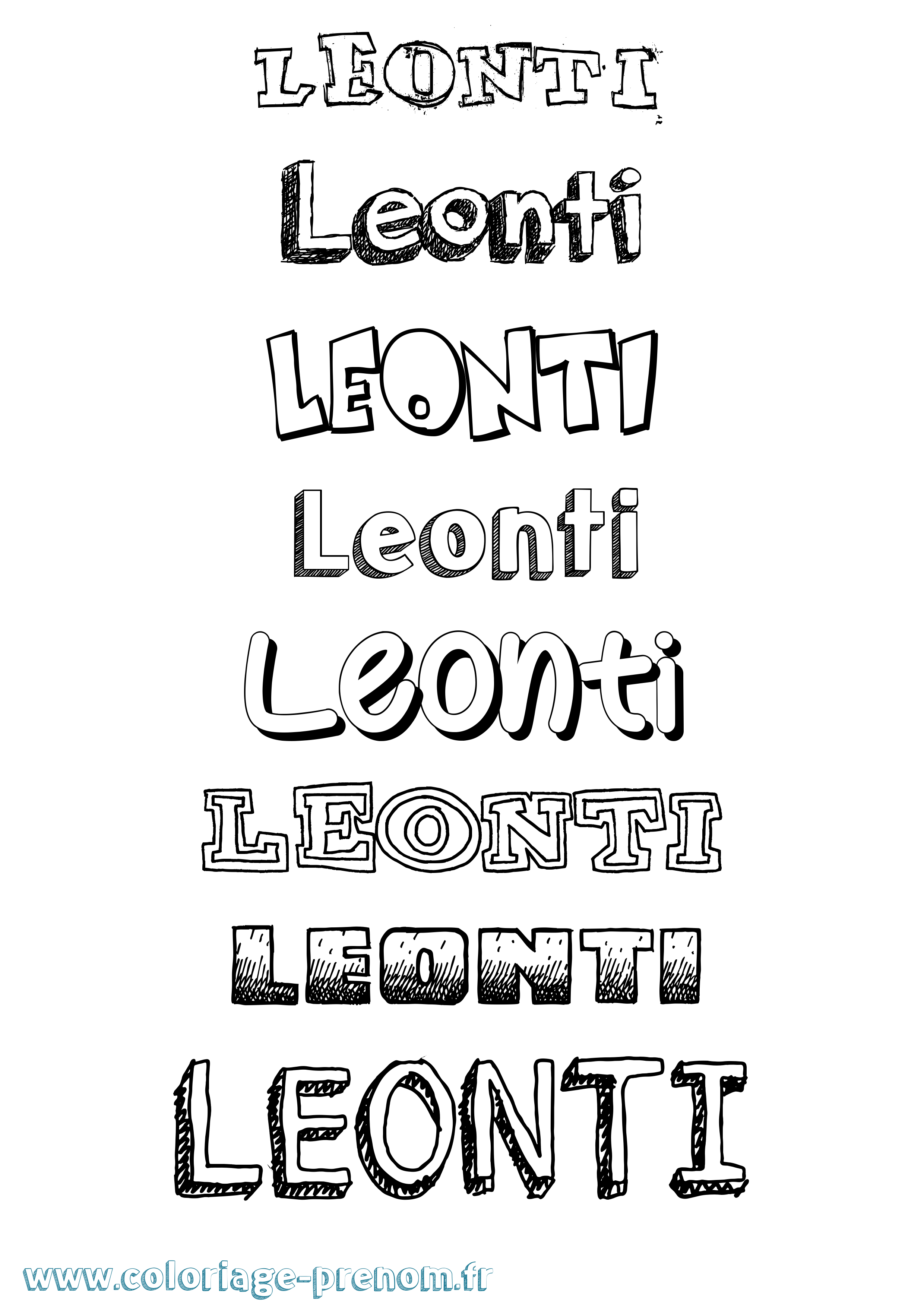 Coloriage Leonti Dessiné Coloriage prénom Leonti Dessiné