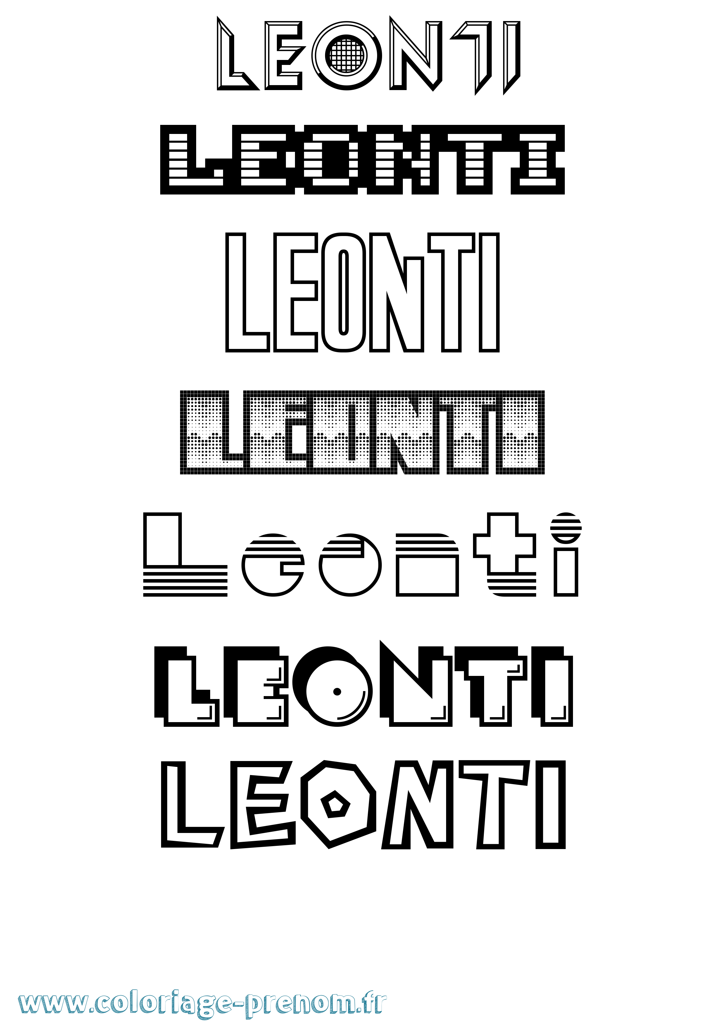 Coloriage Leonti Jeux Vidéos Coloriage prénom Leonti Jeux Vidéos