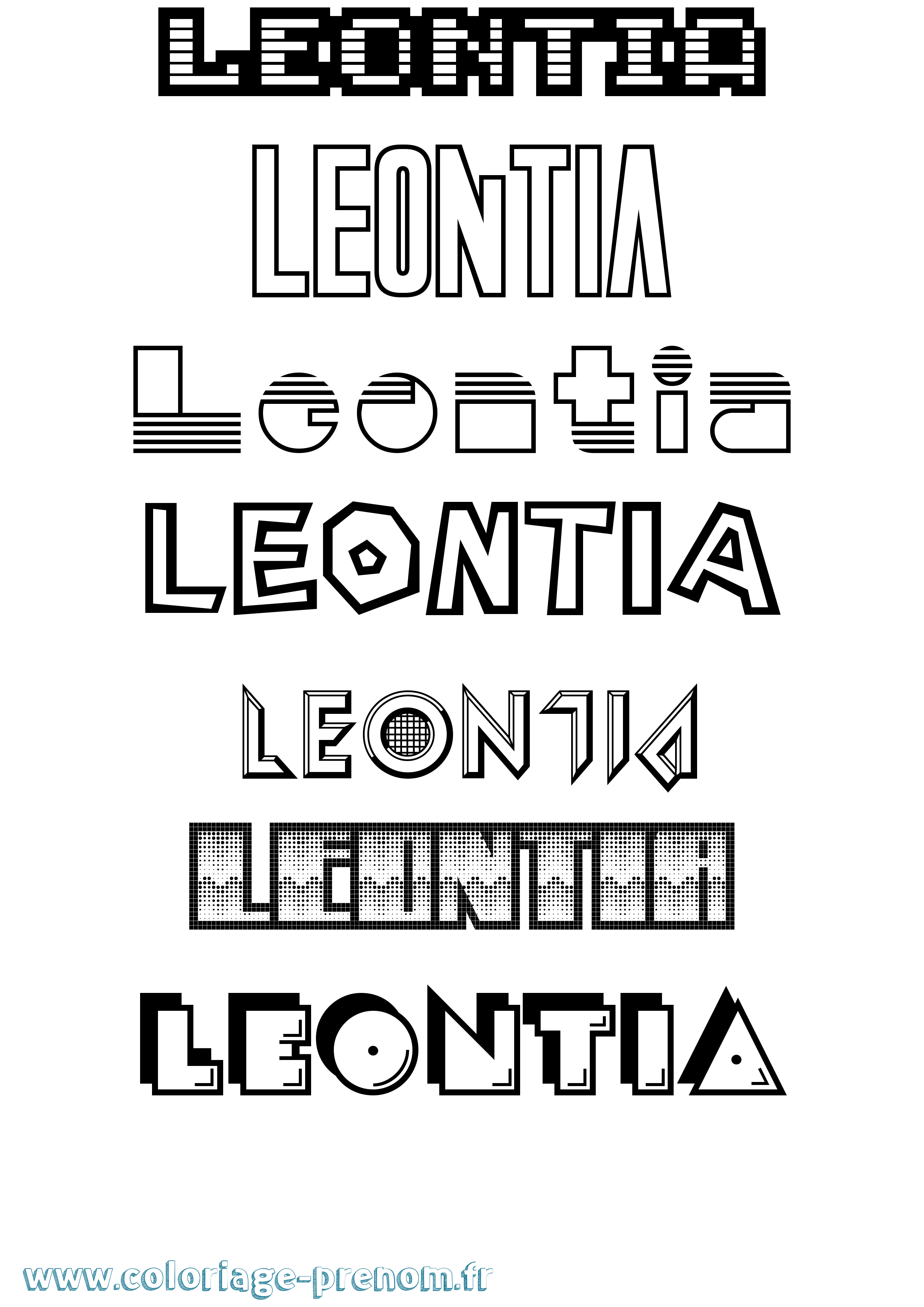 Coloriage Leontia Jeux Vidéos Coloriage prénom Leontia Jeux Vidéos