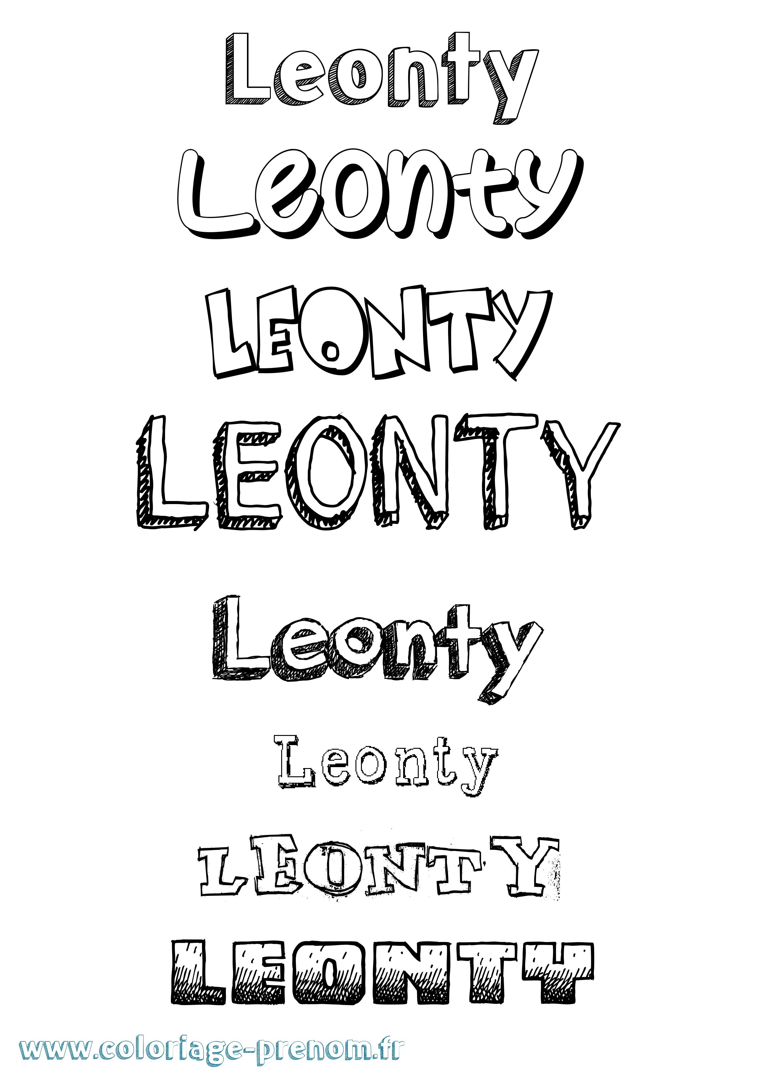 Coloriage Leonty Dessiné Coloriage prénom Leonty Dessiné