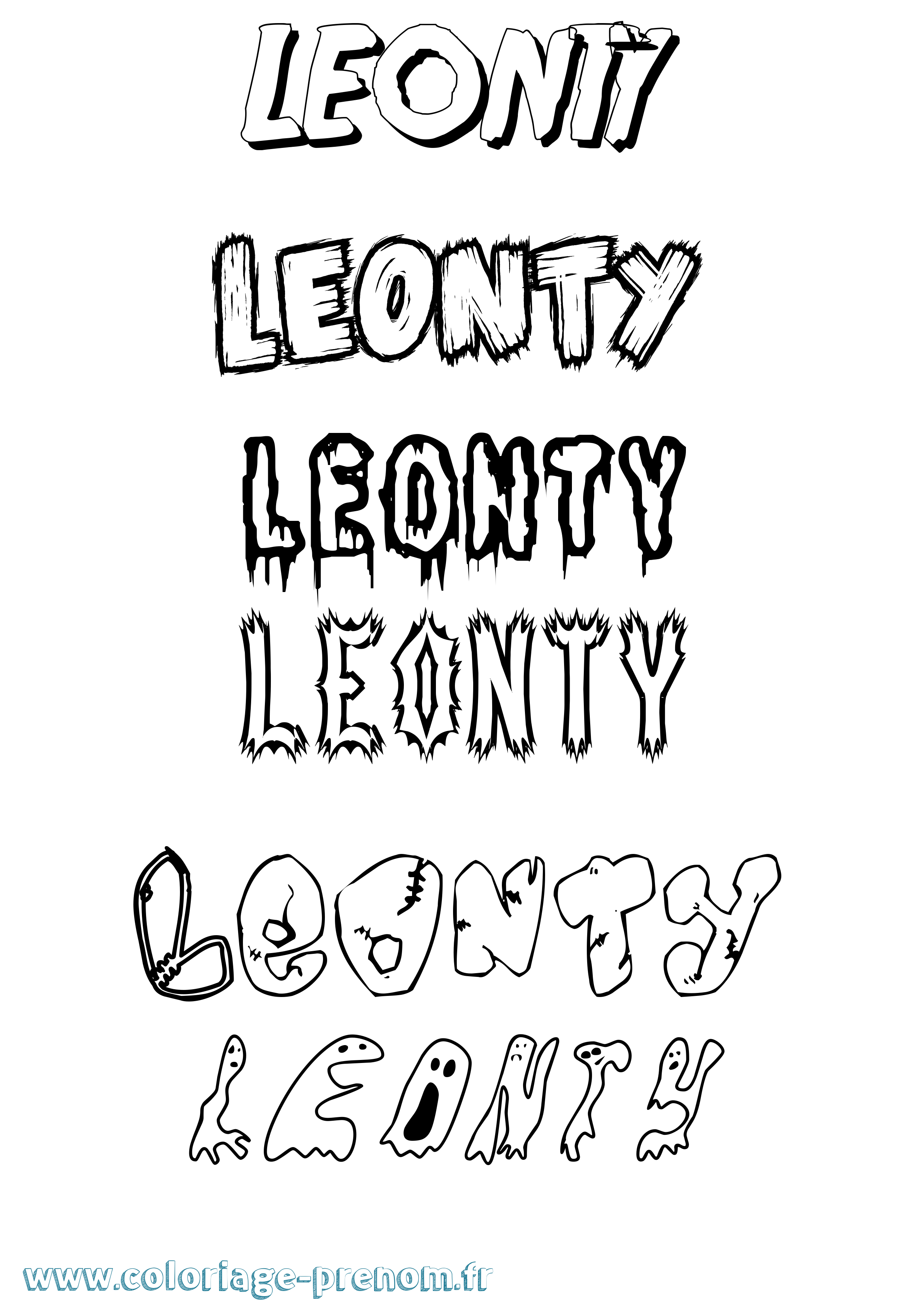 Coloriage Leonty Frisson Coloriage prénom Leonty Frisson