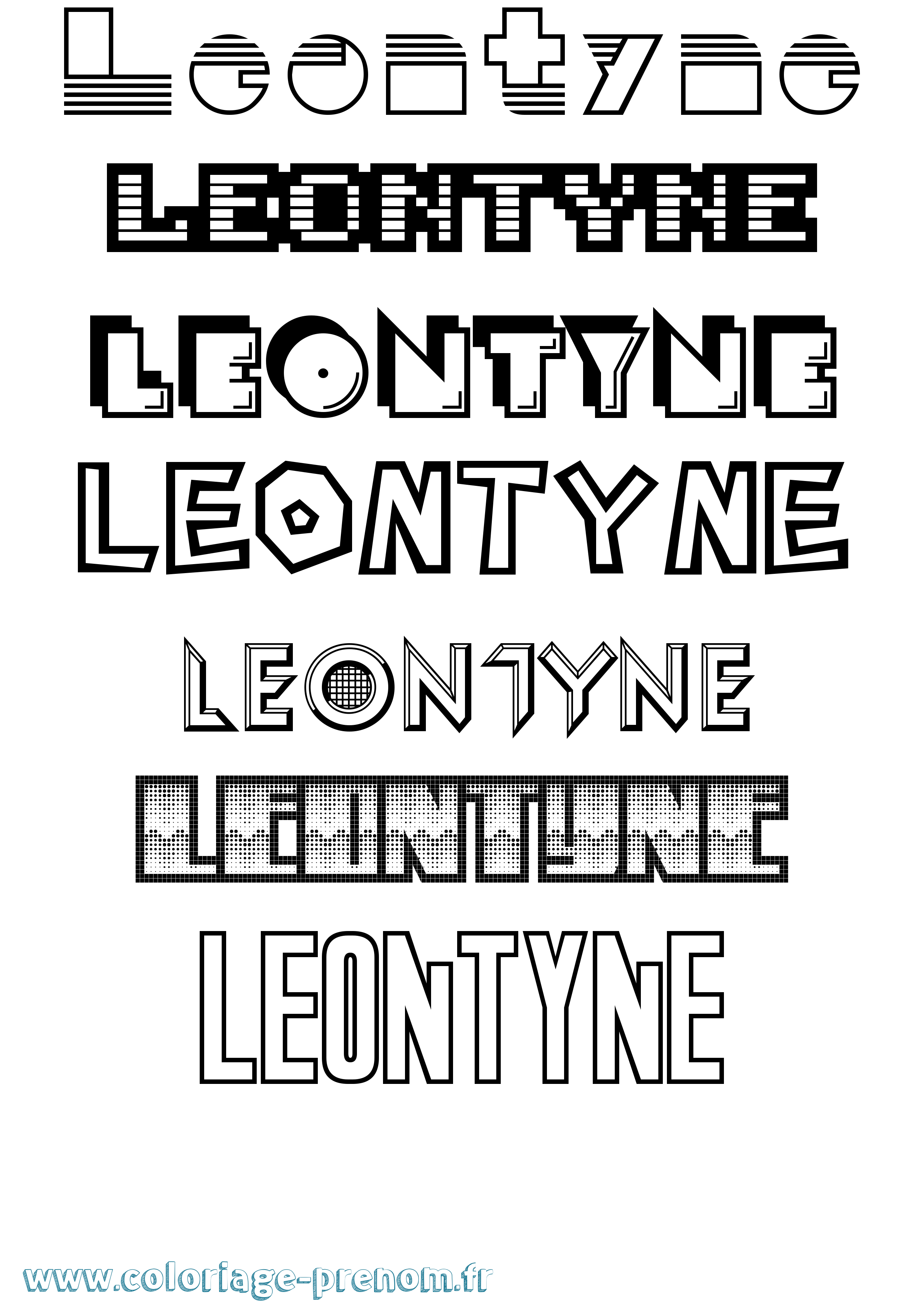 Coloriage Leontyne Jeux Vidéos Coloriage prénom Leontyne Jeux Vidéos