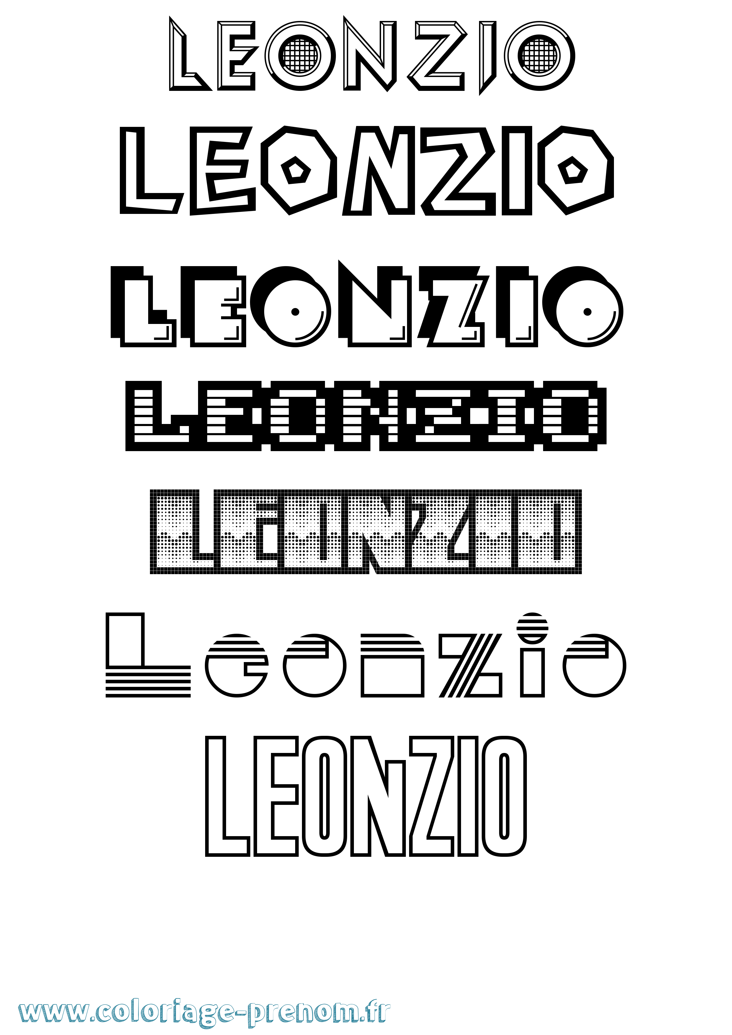 Coloriage Leonzio Jeux Vidéos Coloriage prénom Leonzio Jeux Vidéos