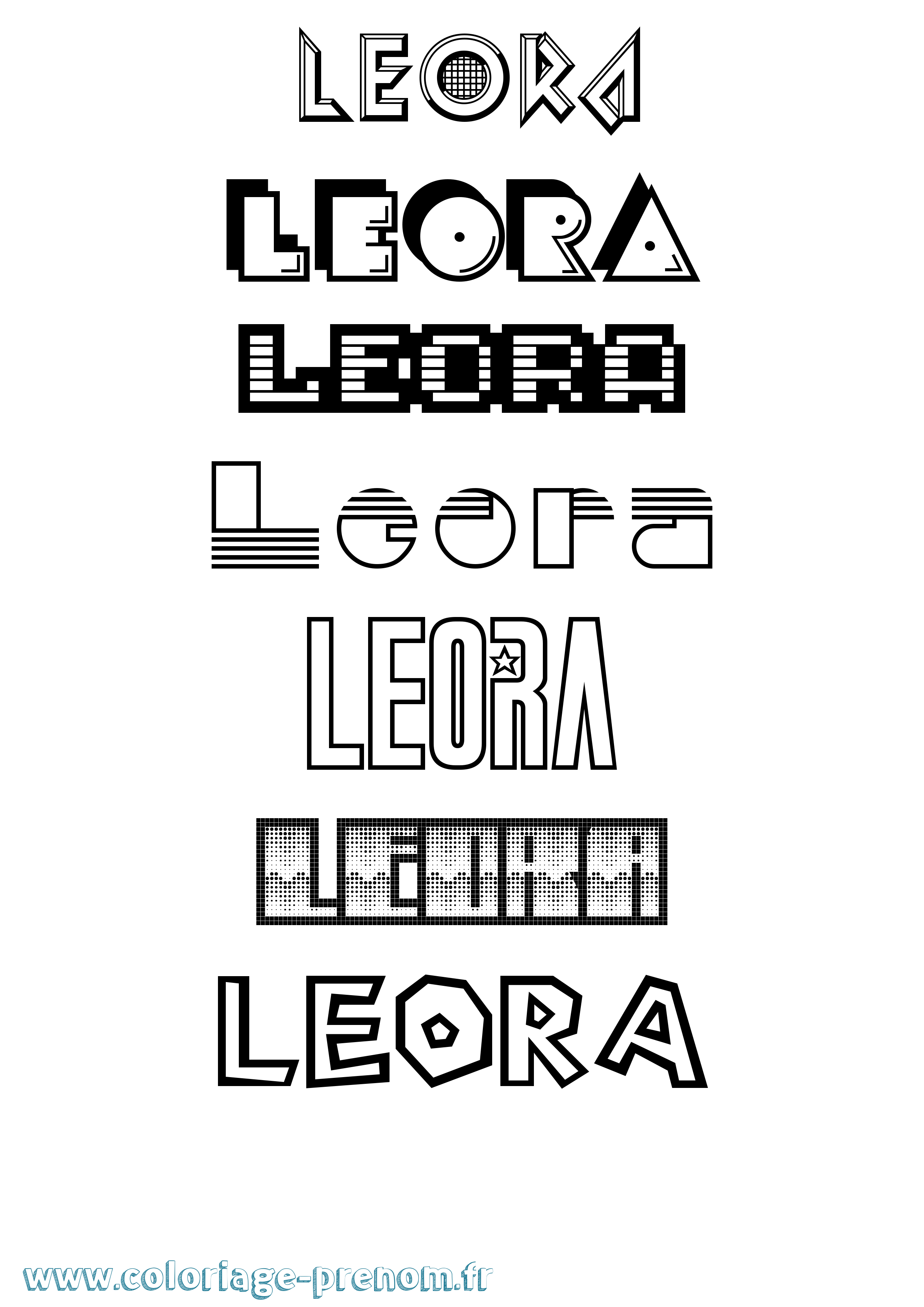Coloriage Leora Jeux Vidéos Coloriage prénom Leora Jeux Vidéos