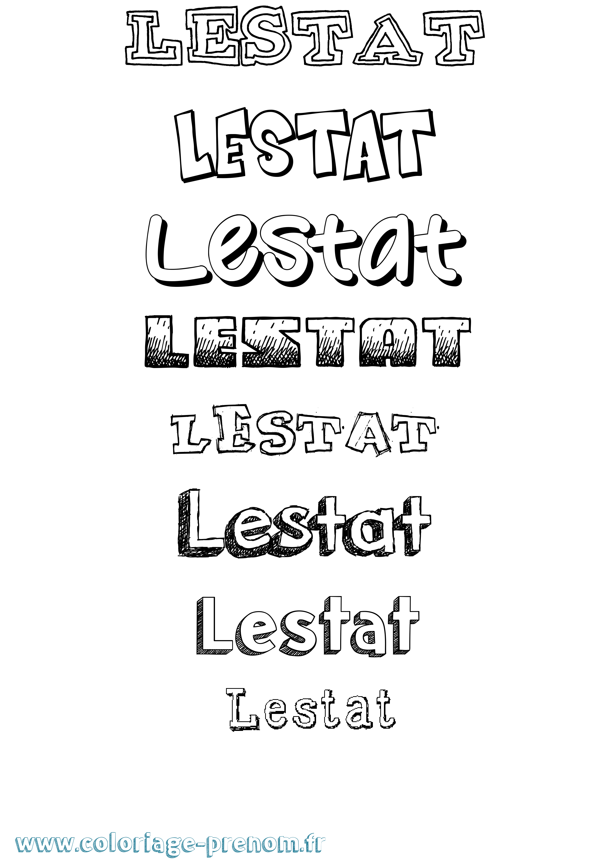 Coloriage Lestat Dessiné Coloriage prénom Lestat Dessiné
