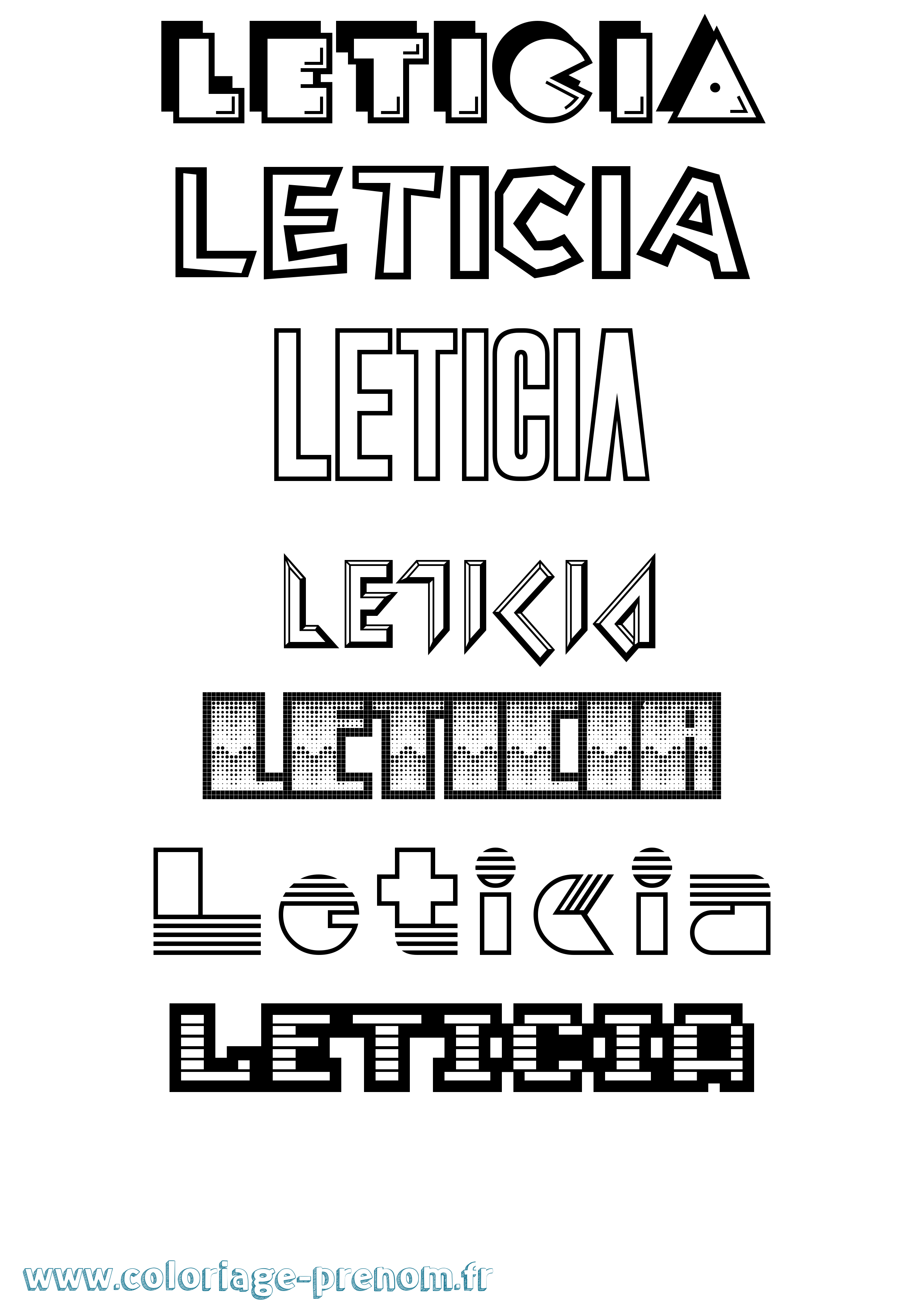 Coloriage Leticia Jeux Vidéos Coloriage prénom Leticia Jeux Vidéos