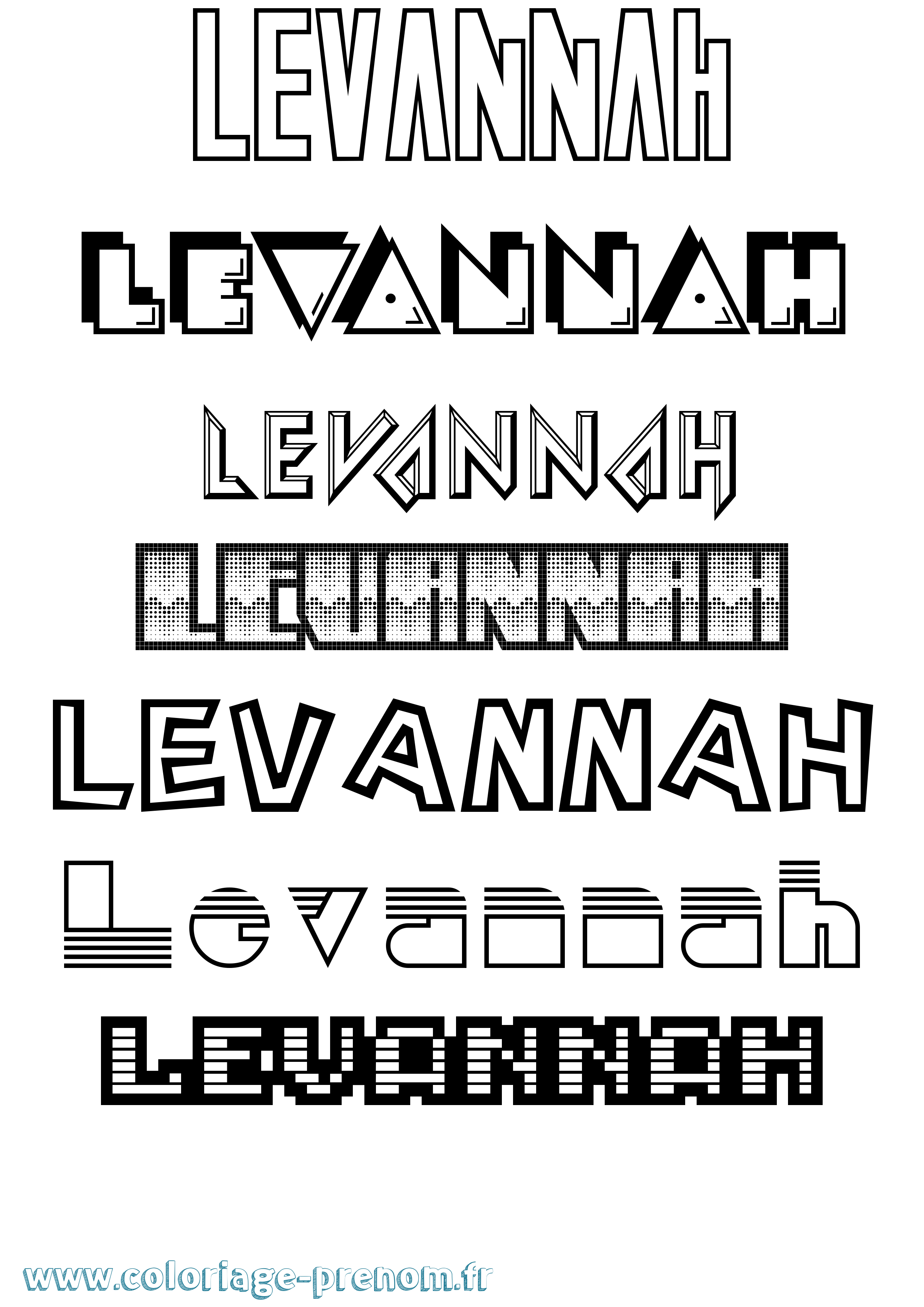 Coloriage Levannah Jeux Vidéos Coloriage prénom Levannah Jeux Vidéos