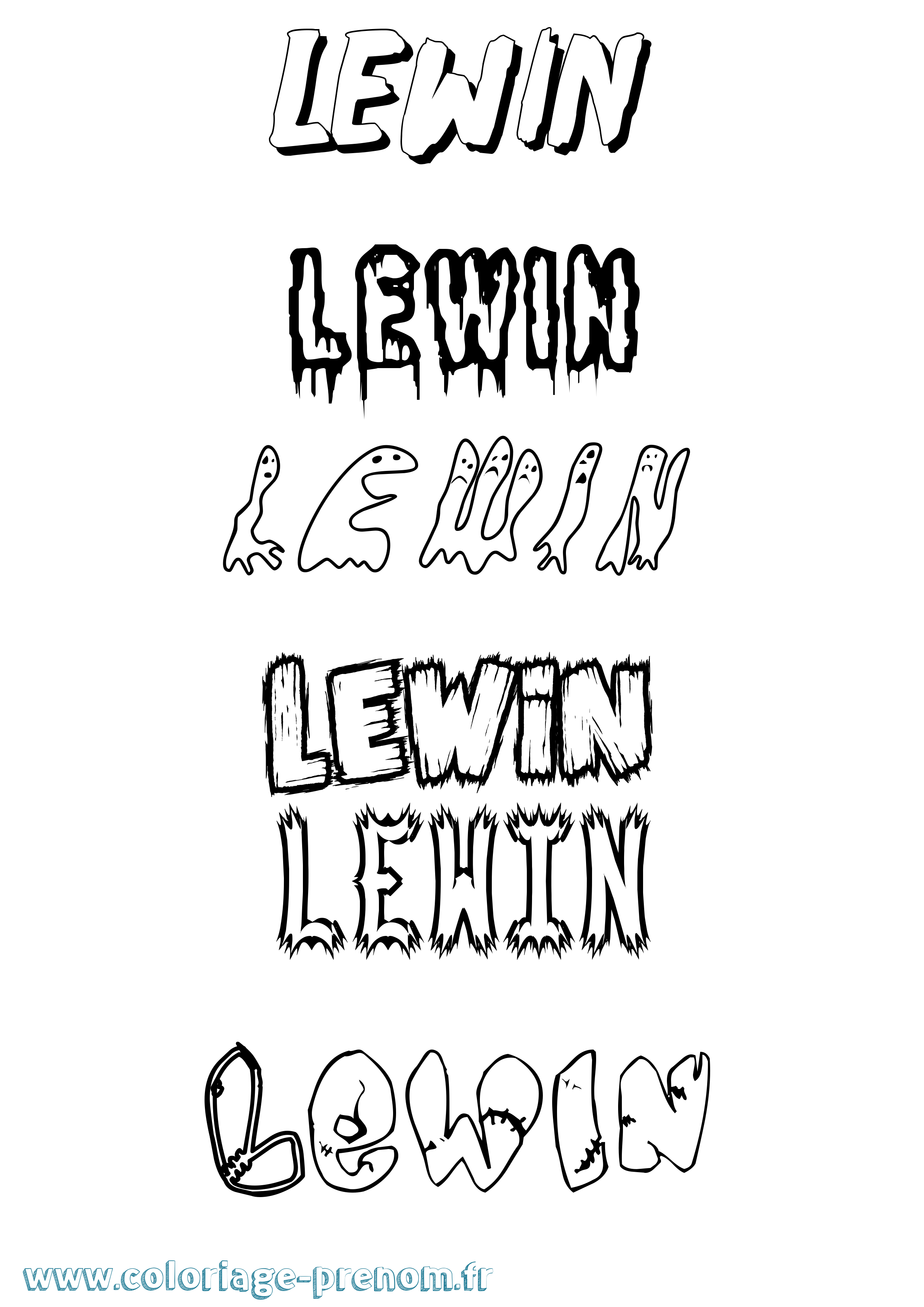 Coloriage Lewin Frisson Coloriage prénom Lewin Frisson