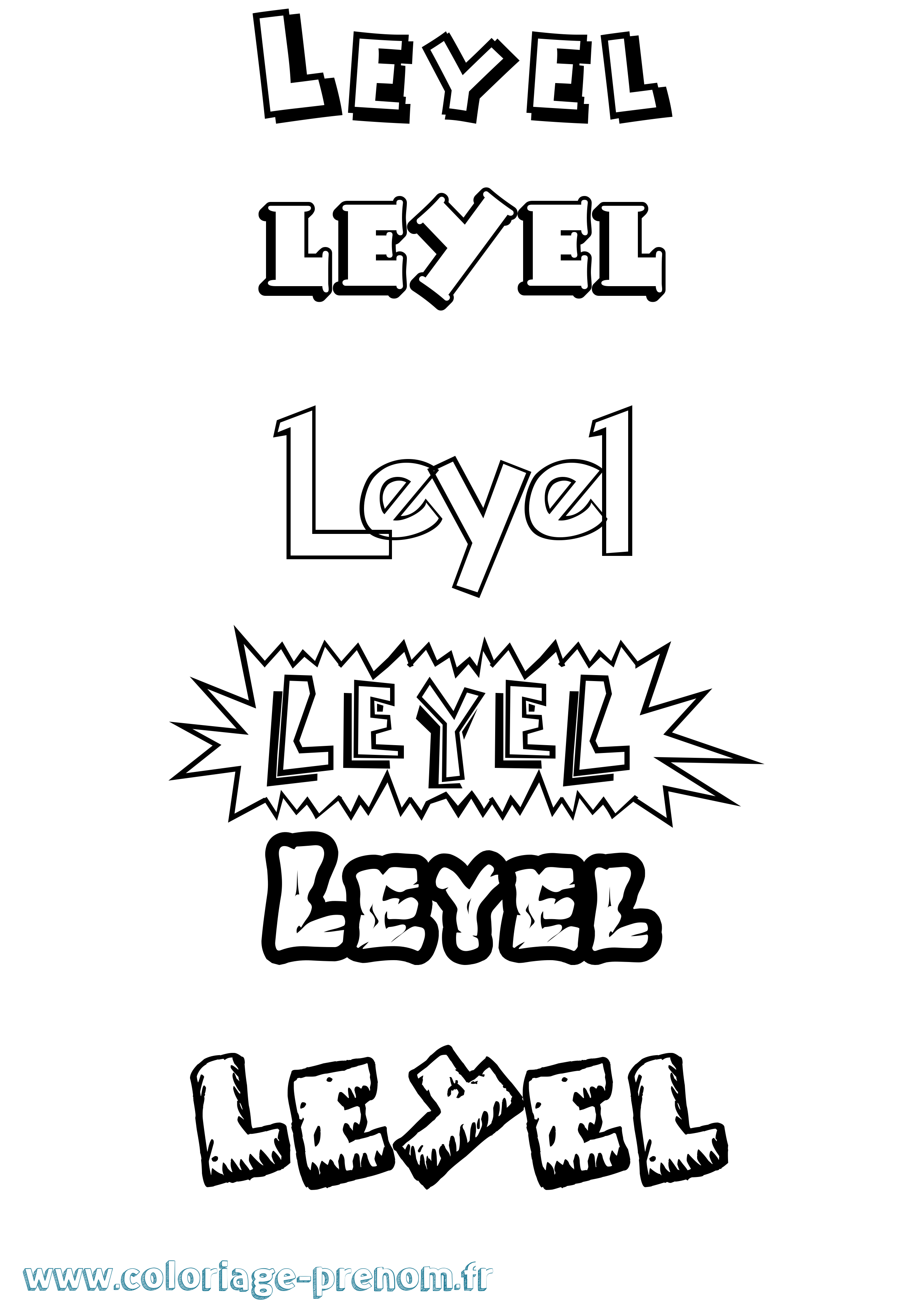Coloriage Leyel Dessin Animé Coloriage prénom Leyel Dessin Animé
