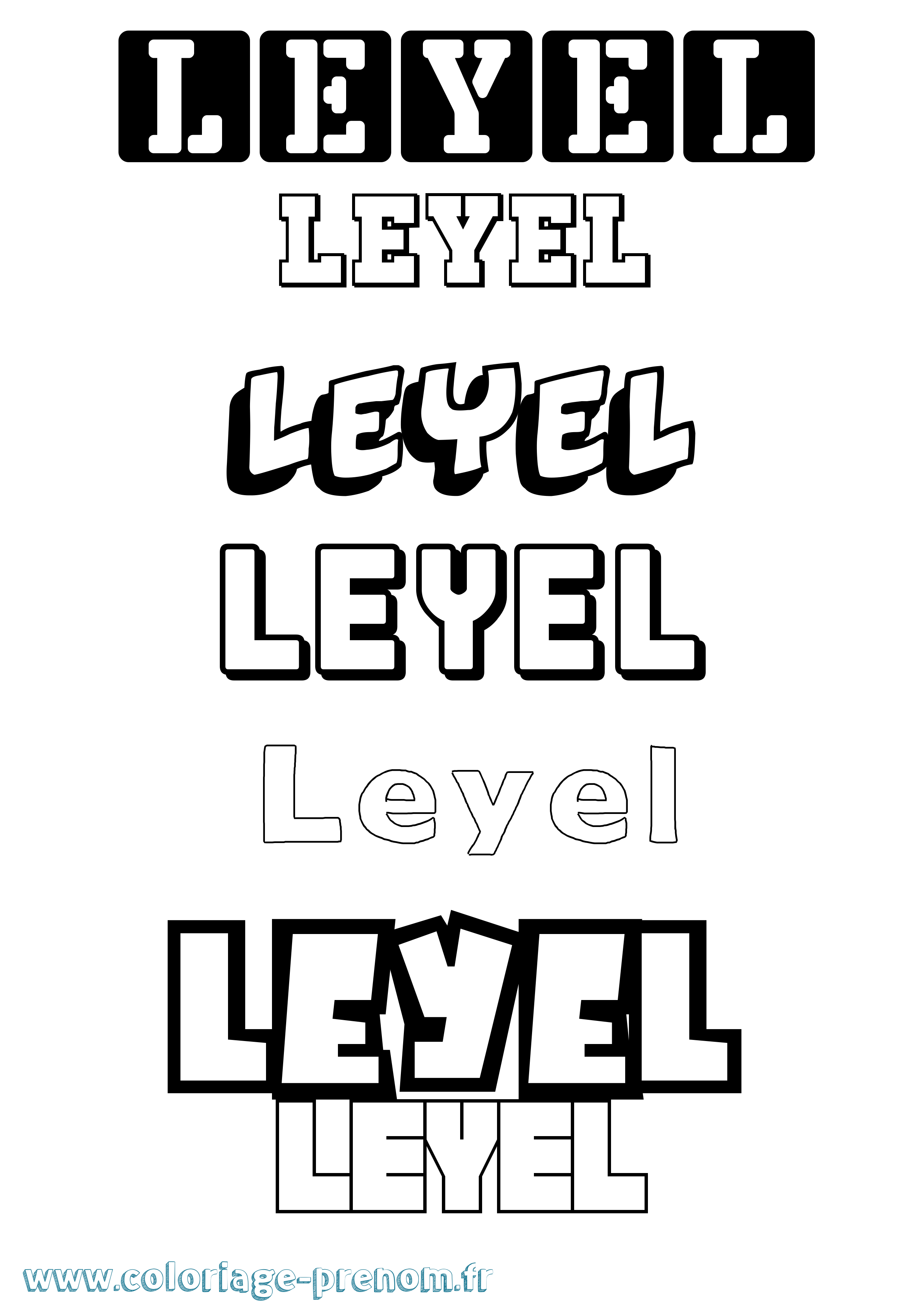 Coloriage Leyel Simple Coloriage prénom Leyel Simple