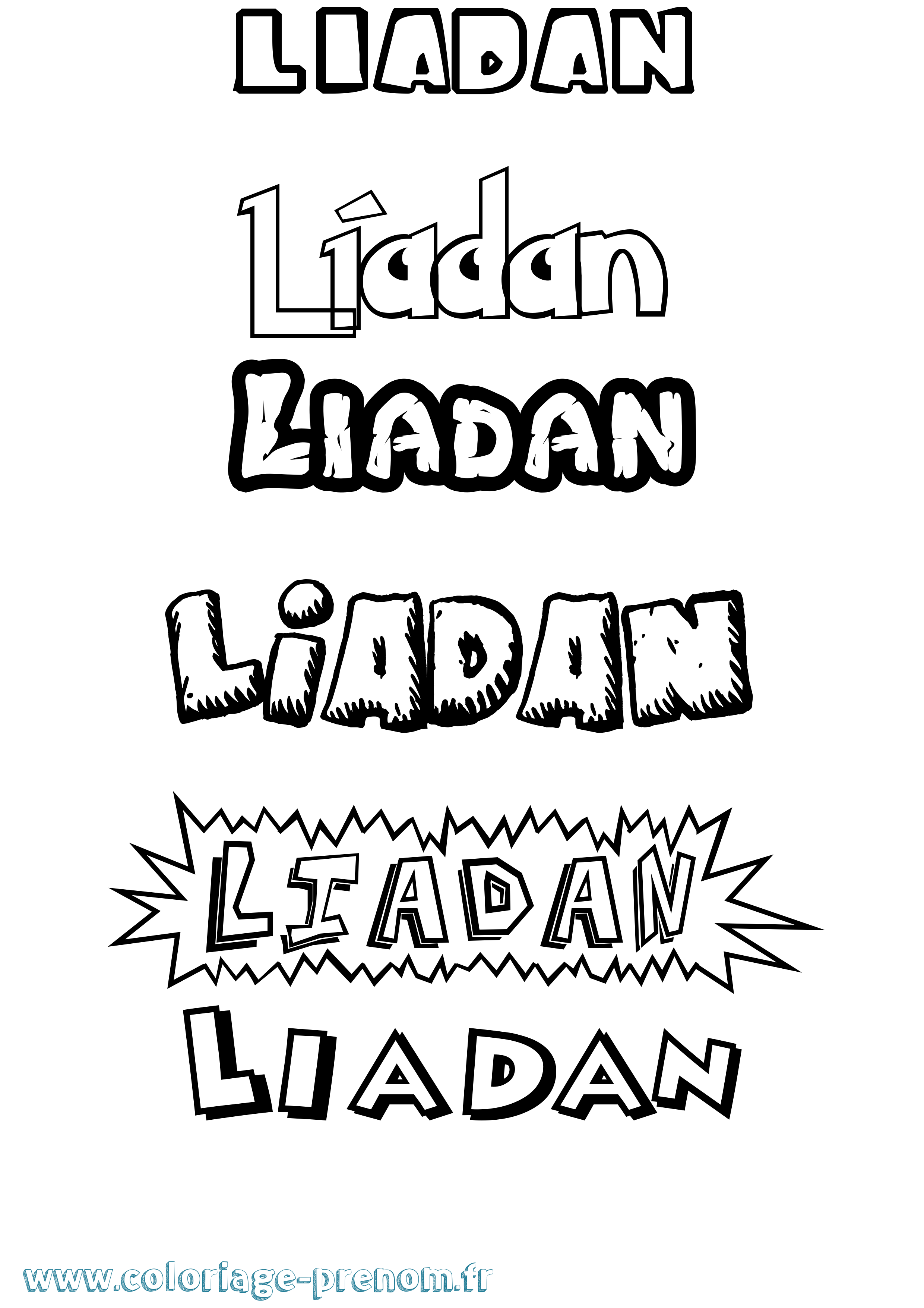 Coloriage Líadan Dessin Animé Coloriage prénom Líadan Dessin Animé