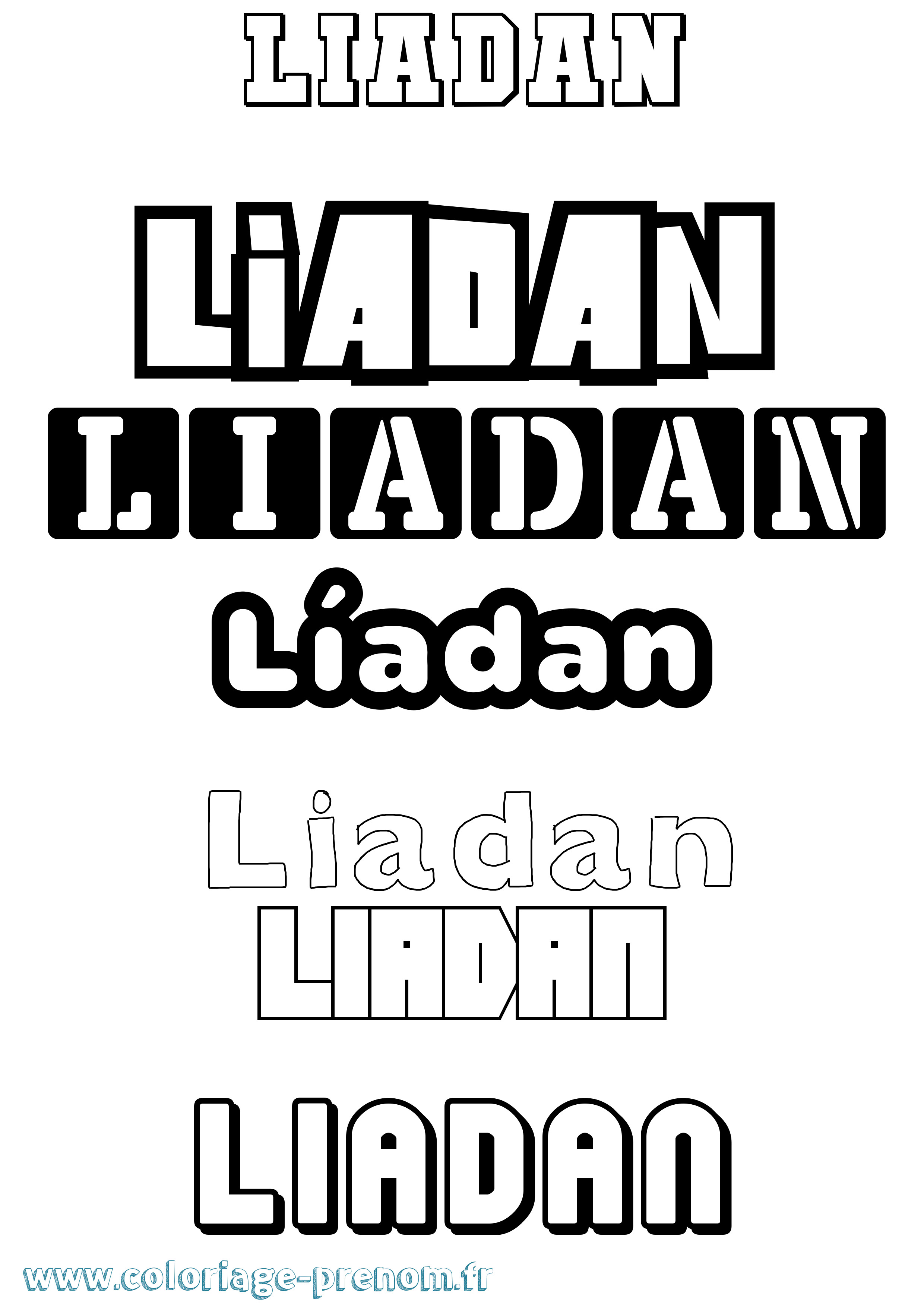 Coloriage Líadan Simple Coloriage prénom Líadan Simple