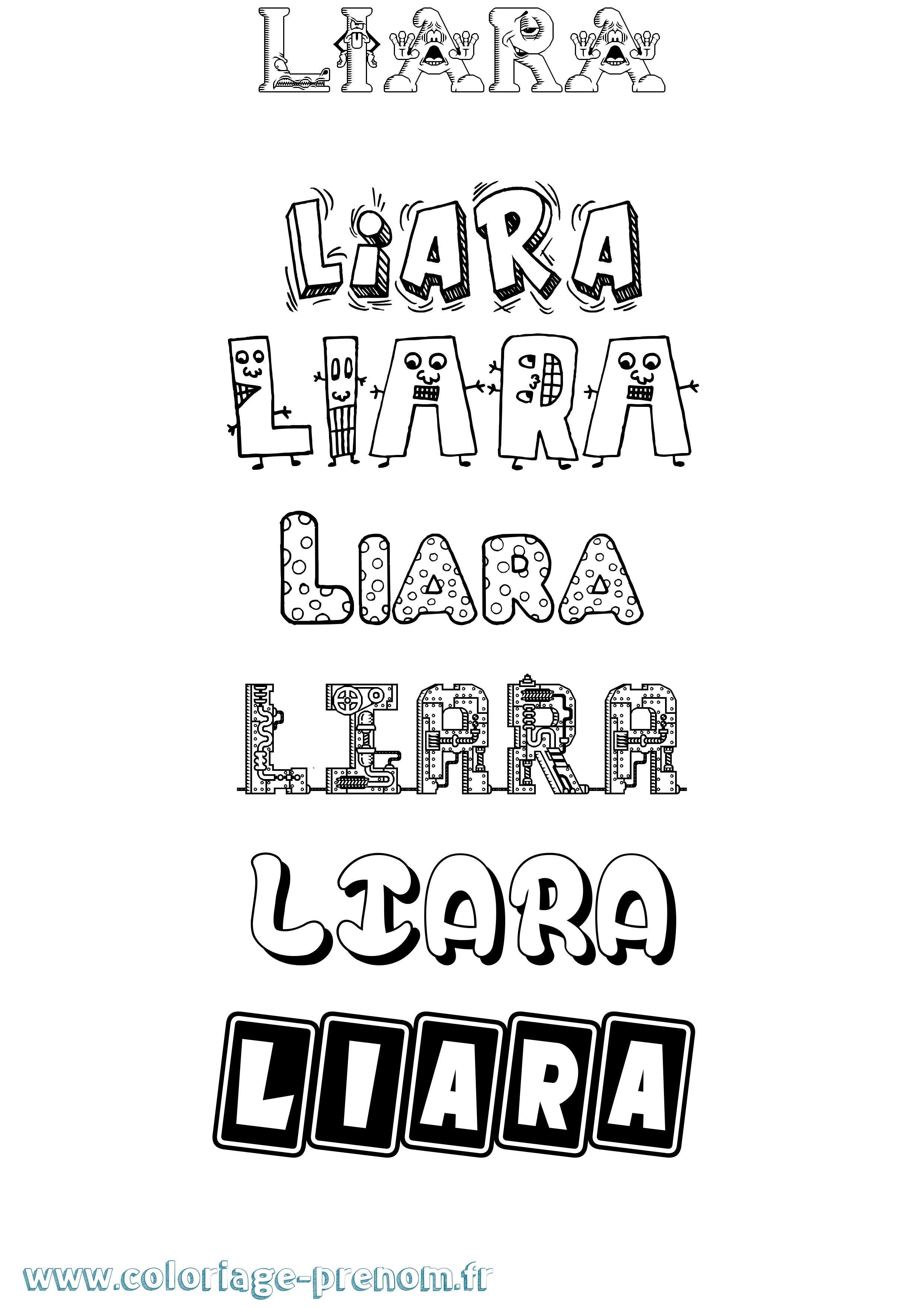 Coloriage Liara Fun Coloriage prénom Liara Fun