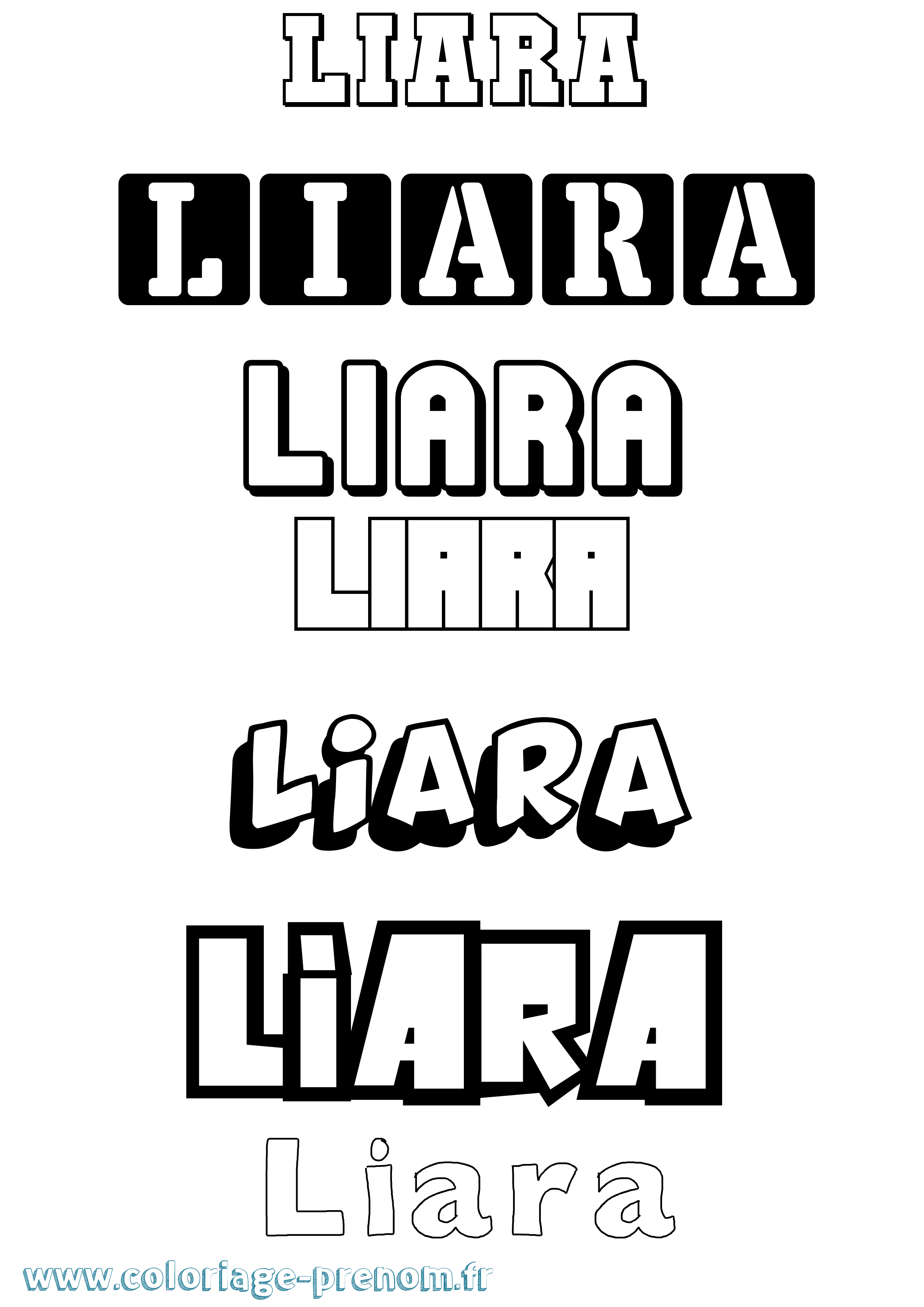 Coloriage Liara Simple Coloriage prénom Liara Simple